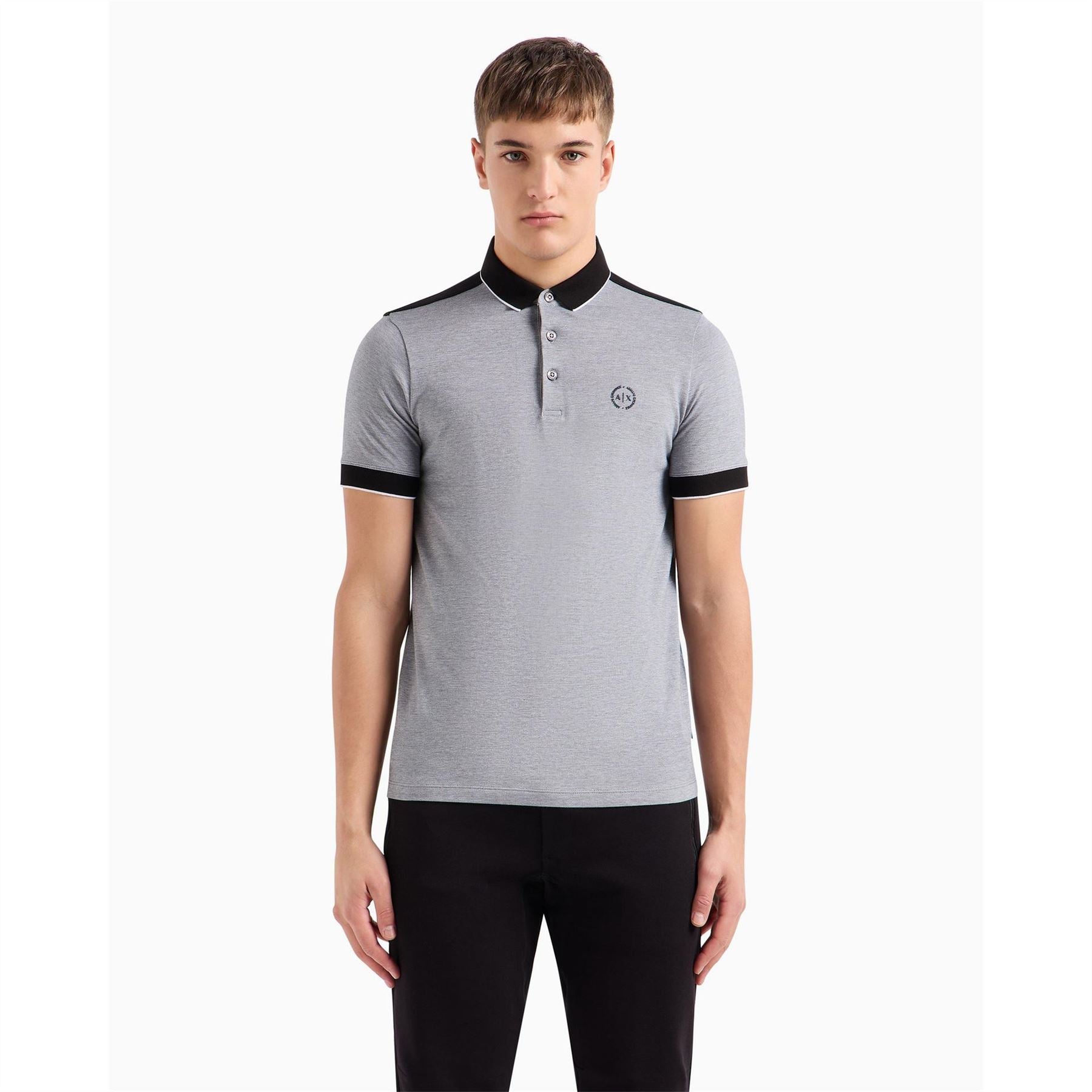 Armani Exchange Regular Fit Short Sleeve Polo Shirt