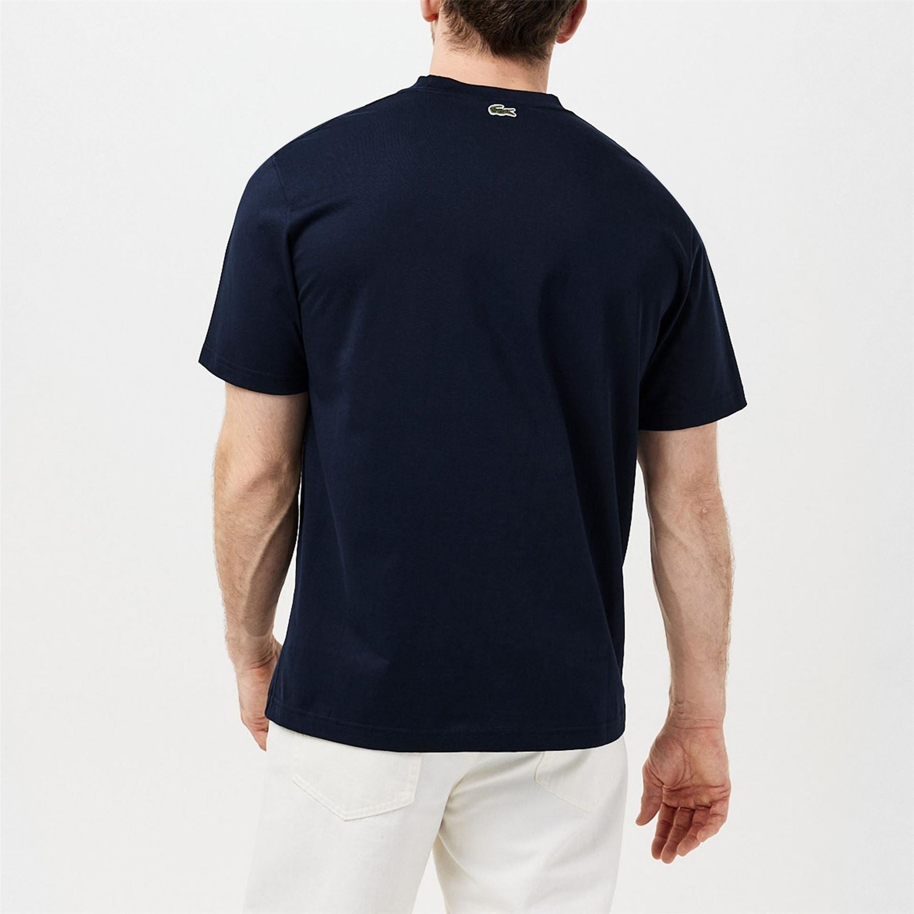 Lacoste Crocodile Print Lettering Regular Fit T-Shirt