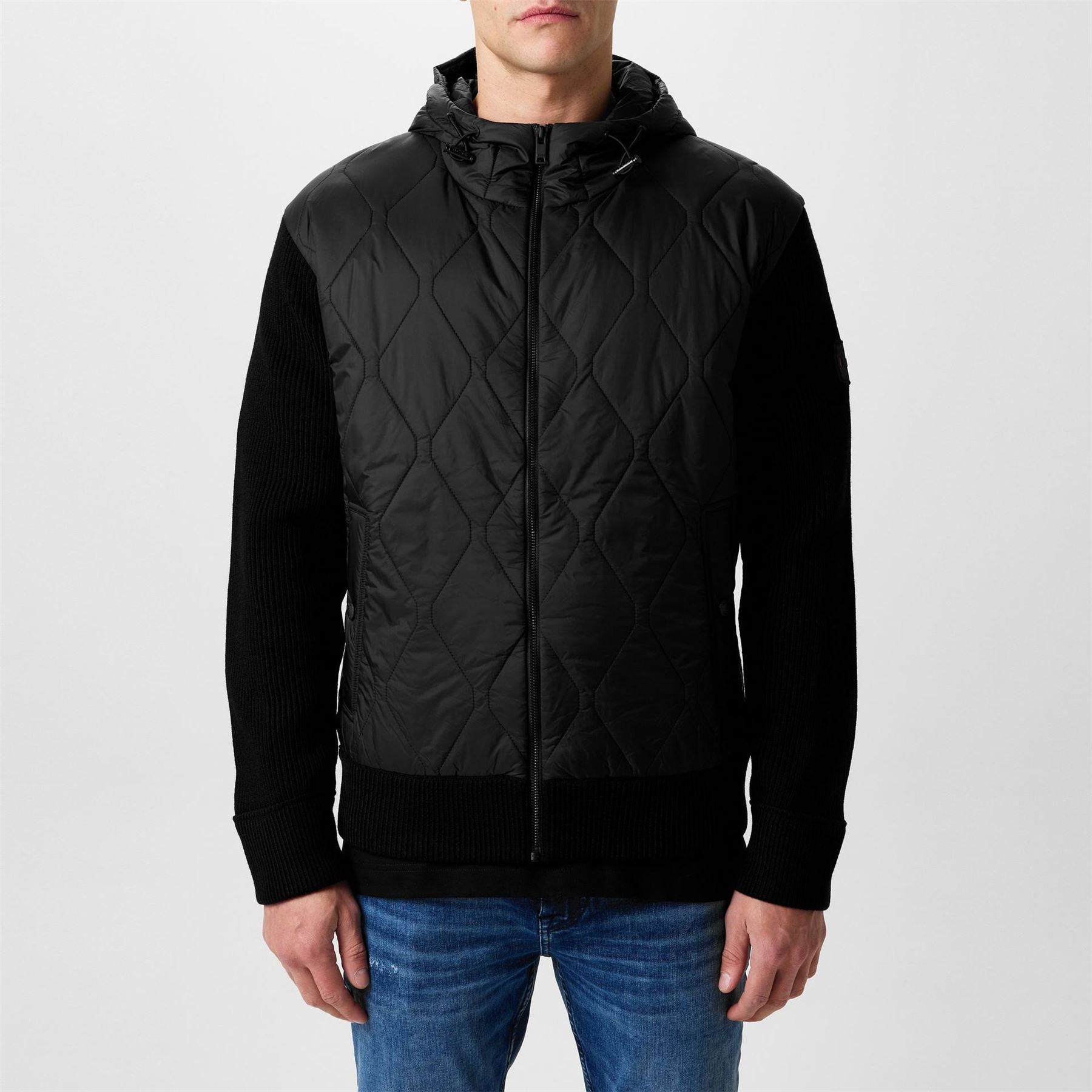 Boss Kaflero Wool Hooded Long Sleeve Quilted Jacket
