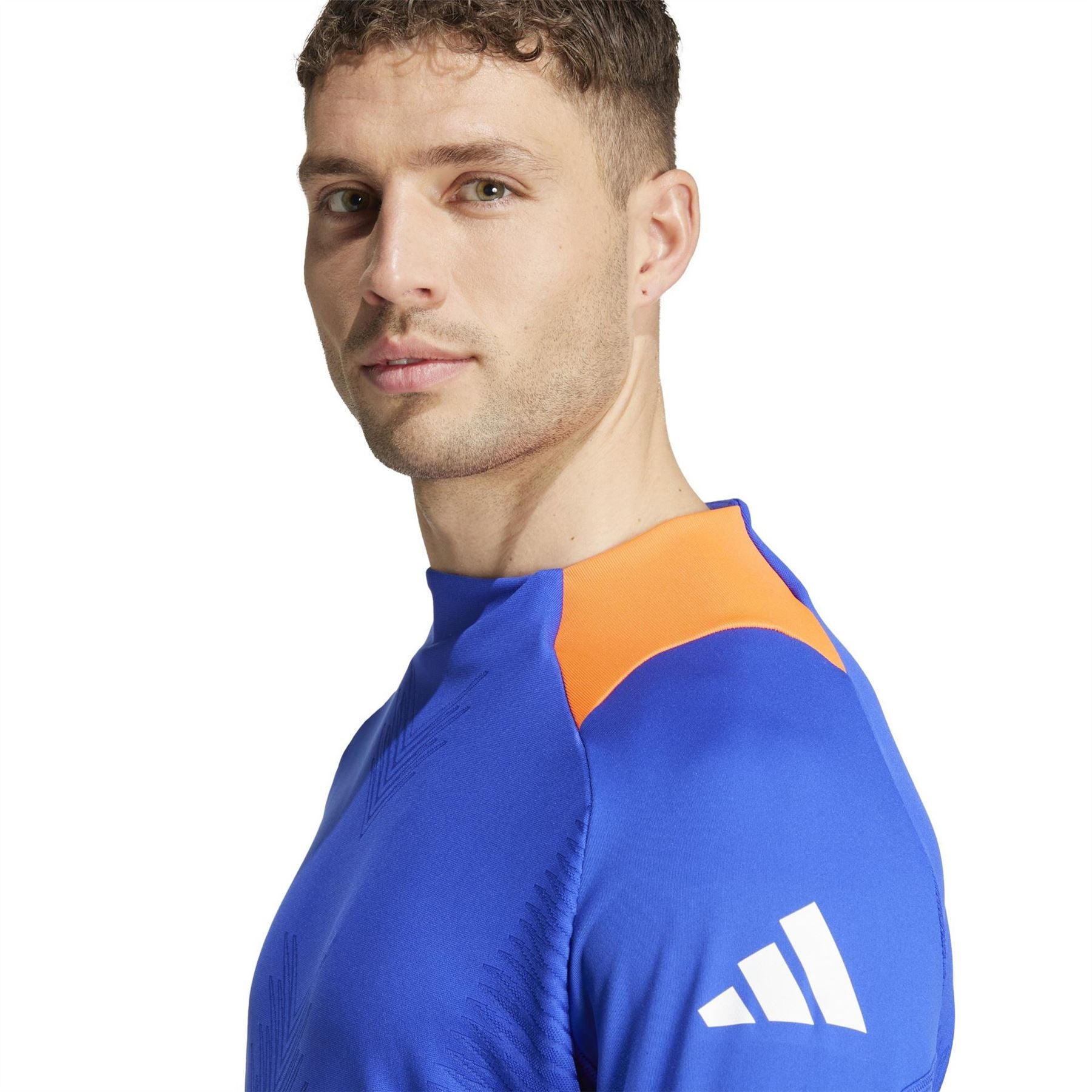 adidas Mock Neck Raglan Sleeve Slim Fit T-Shirt