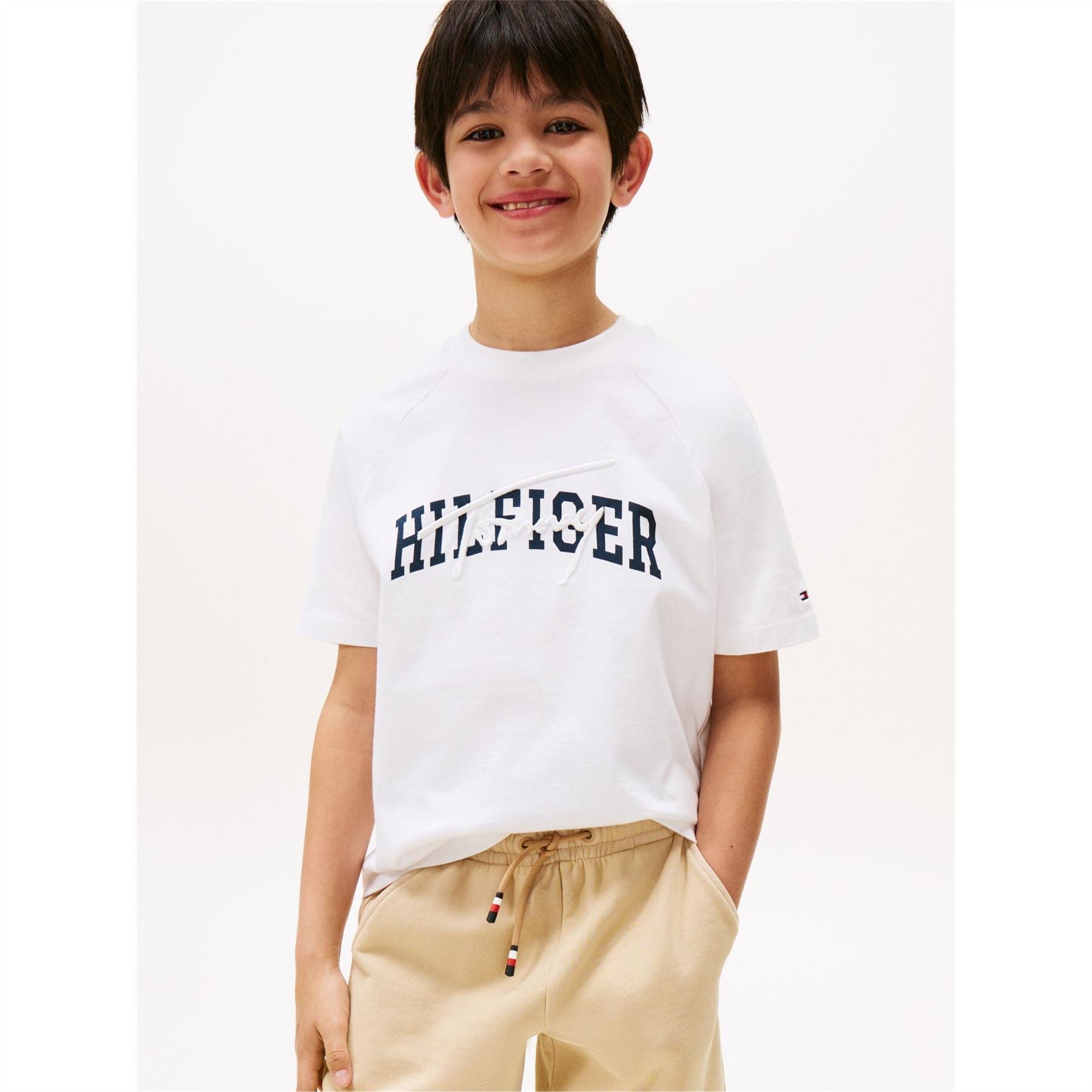 Tommy Hilfiger Script Raglan Sleeve Crew Neck T-Shirt