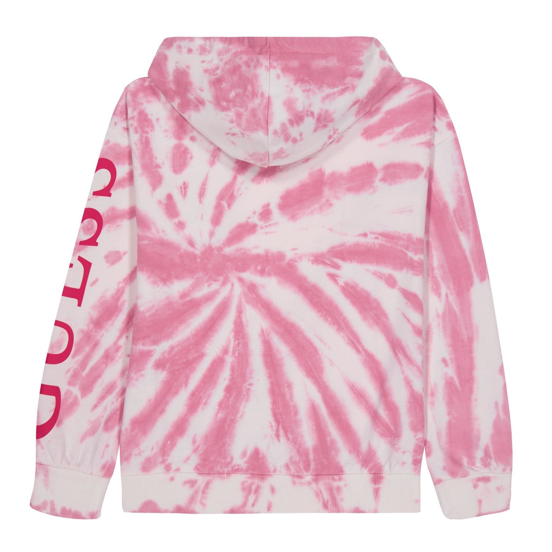 Guess All Over Tie Dye Logo Zip Hoodie