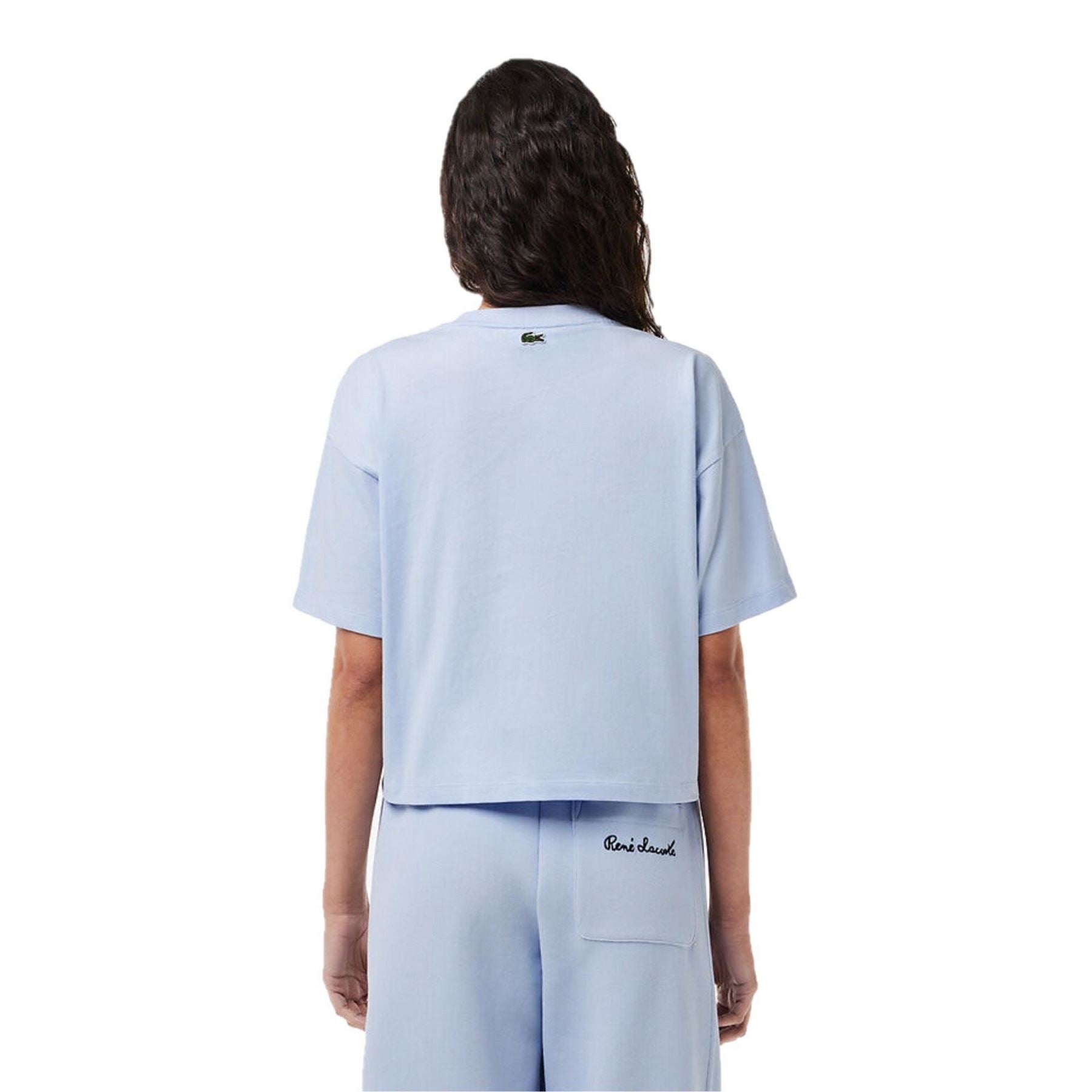 Lacoste Cropped Crew Neck Relaxed Fit T-Shirt