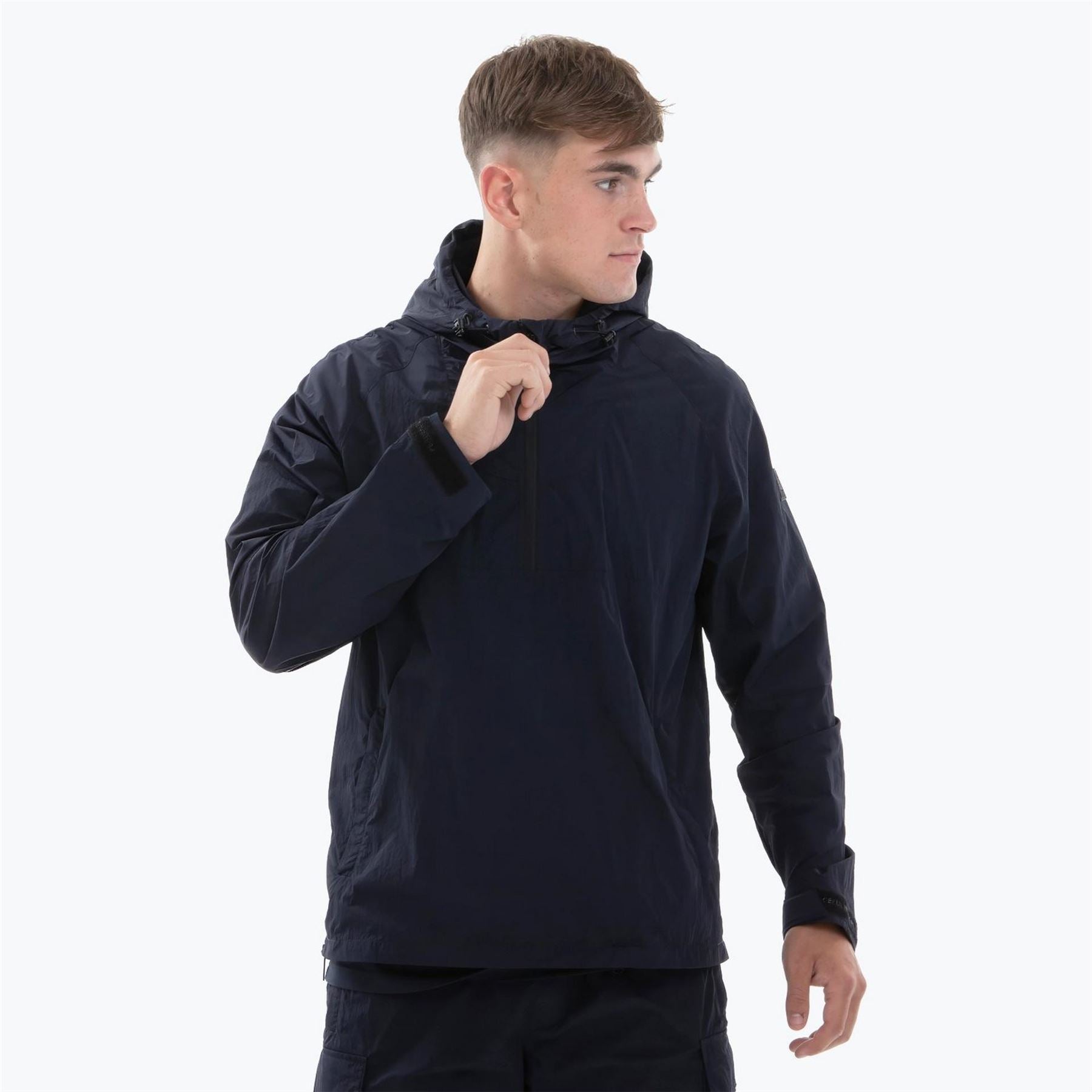 Peaceful Hooligan Supersonic Hooded Solid Patterned Rain Jacket
