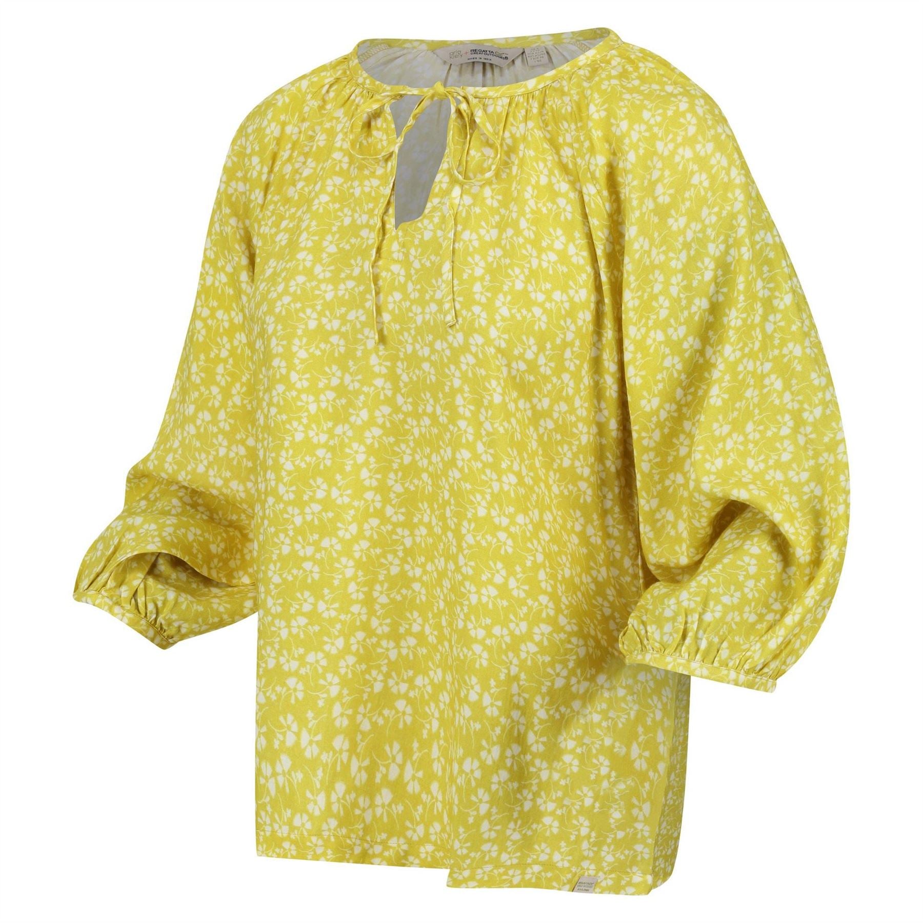 Regatta Orla Relaxed Fit Keyhole Neck Balloon Sleeve Blouse