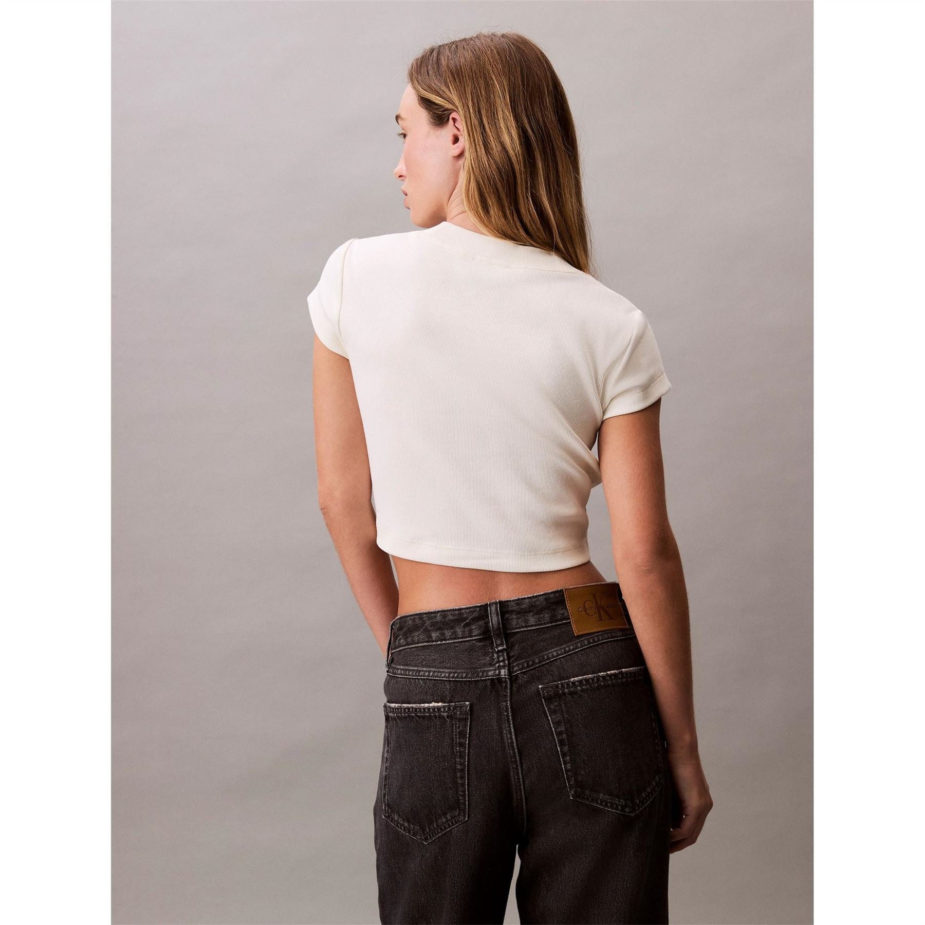 Calvin Klein Jeans Rib Cropped T-Shirt