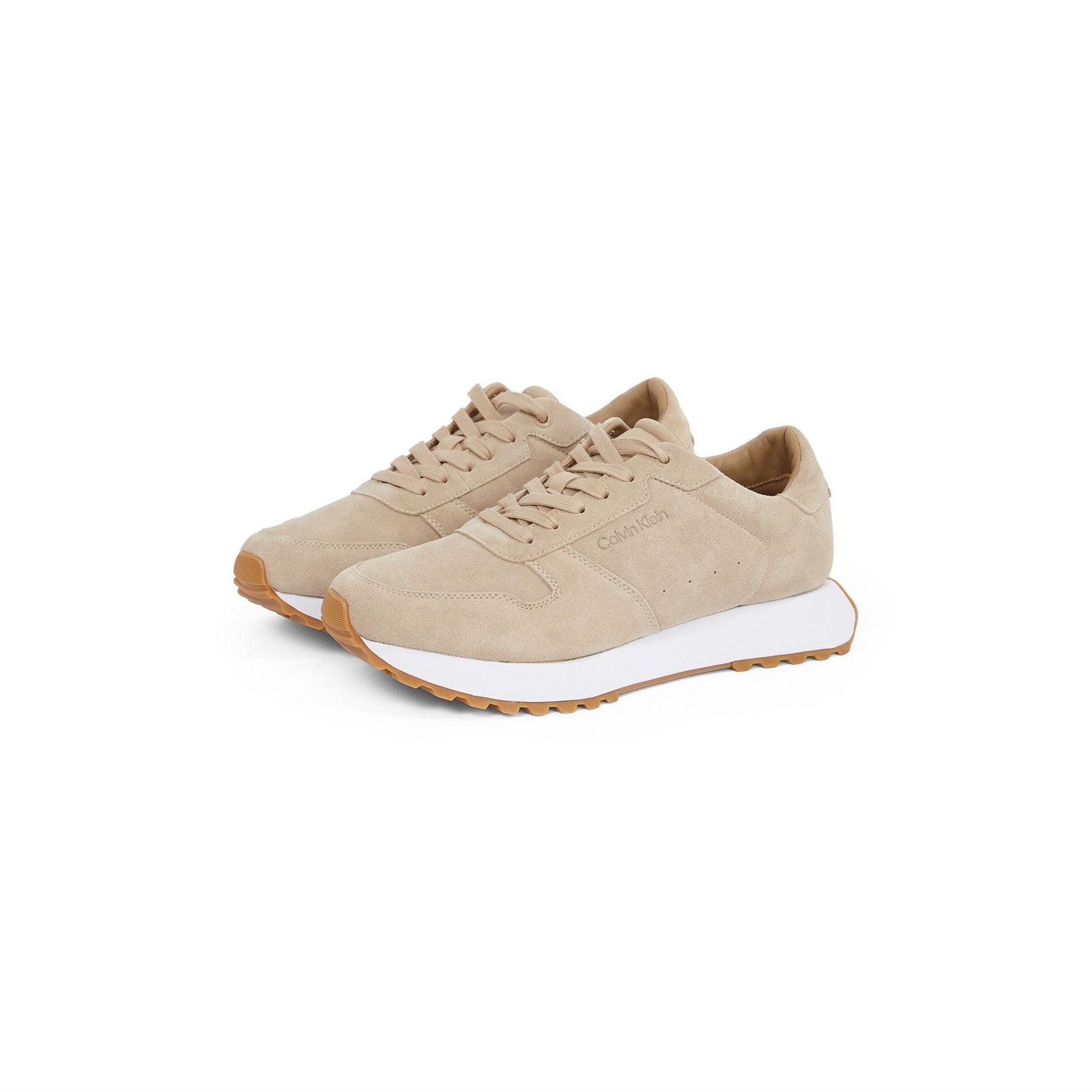 Calvin Klein Lace Up Suede Low Top Sneakers