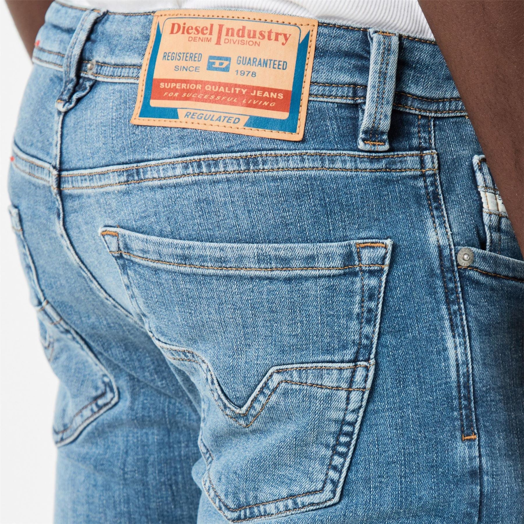 Diesel Larkee Five Pocket Straight Leg Jeans