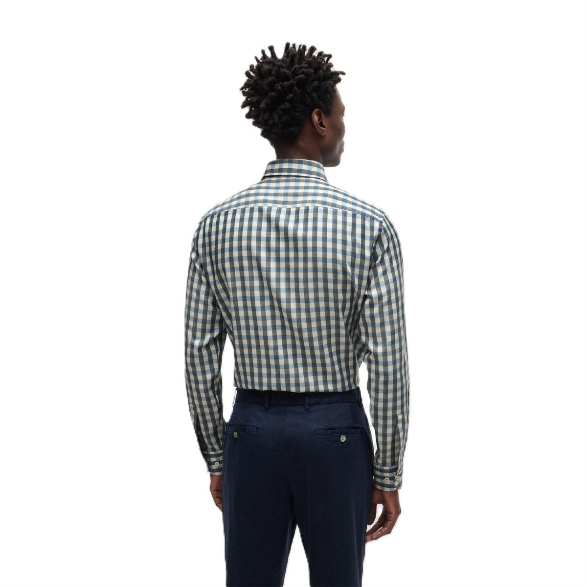 Boss Spread Collar Long Sleeve Regular Fit Oxford Shirt
