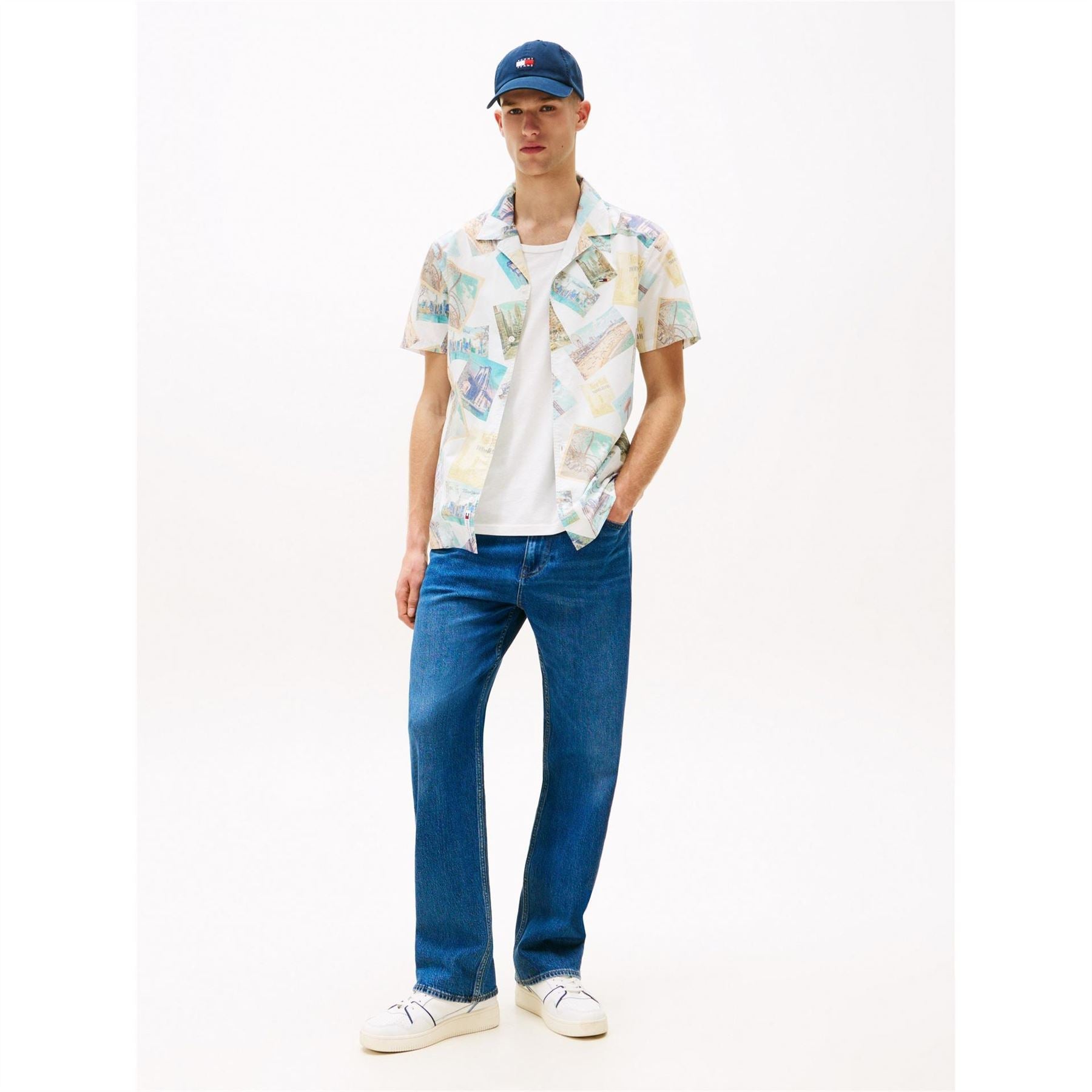 Tommy Jeans All Over Print Camp Patterned Shirt