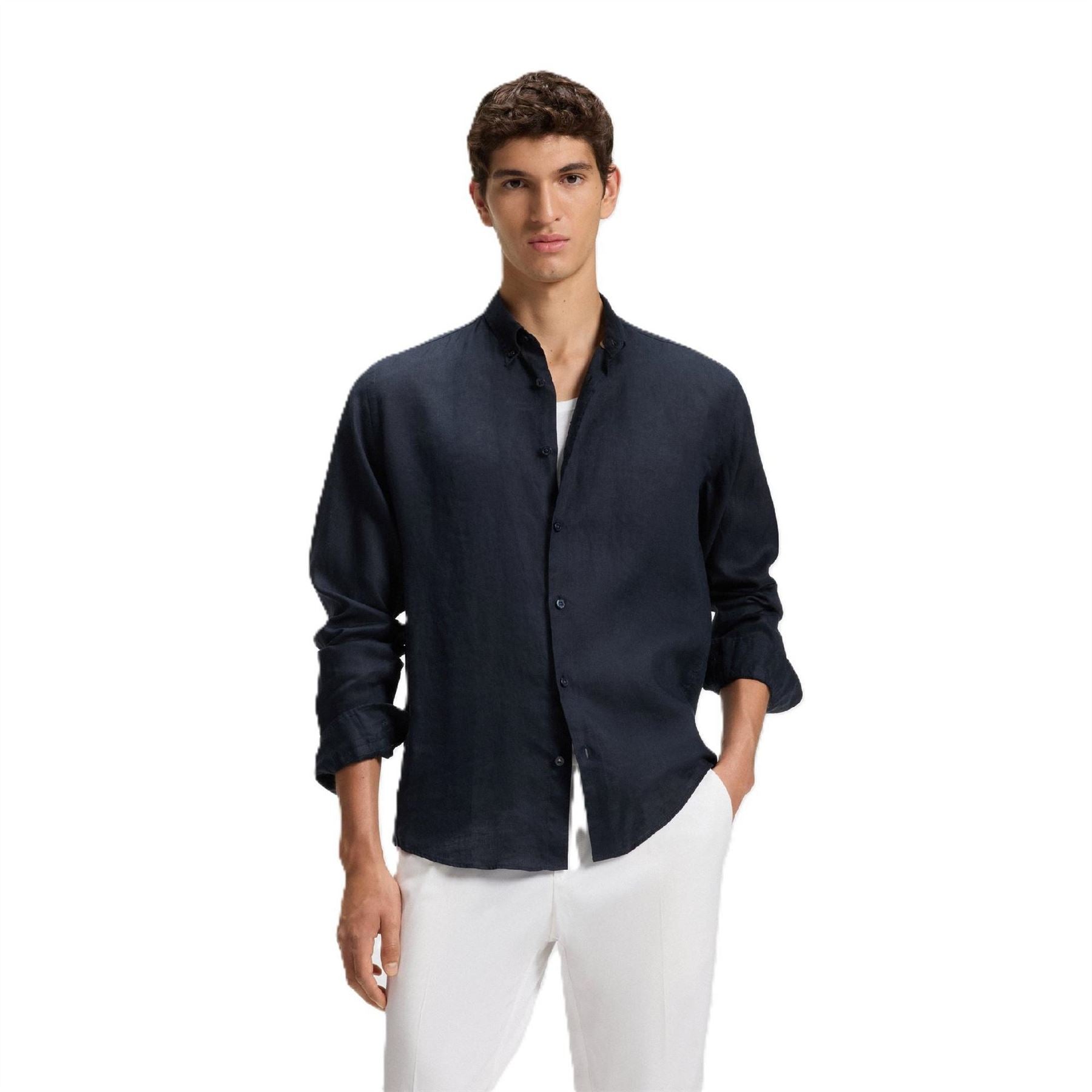 Boss Liam Collared Button Down Long Sleeve Shirt