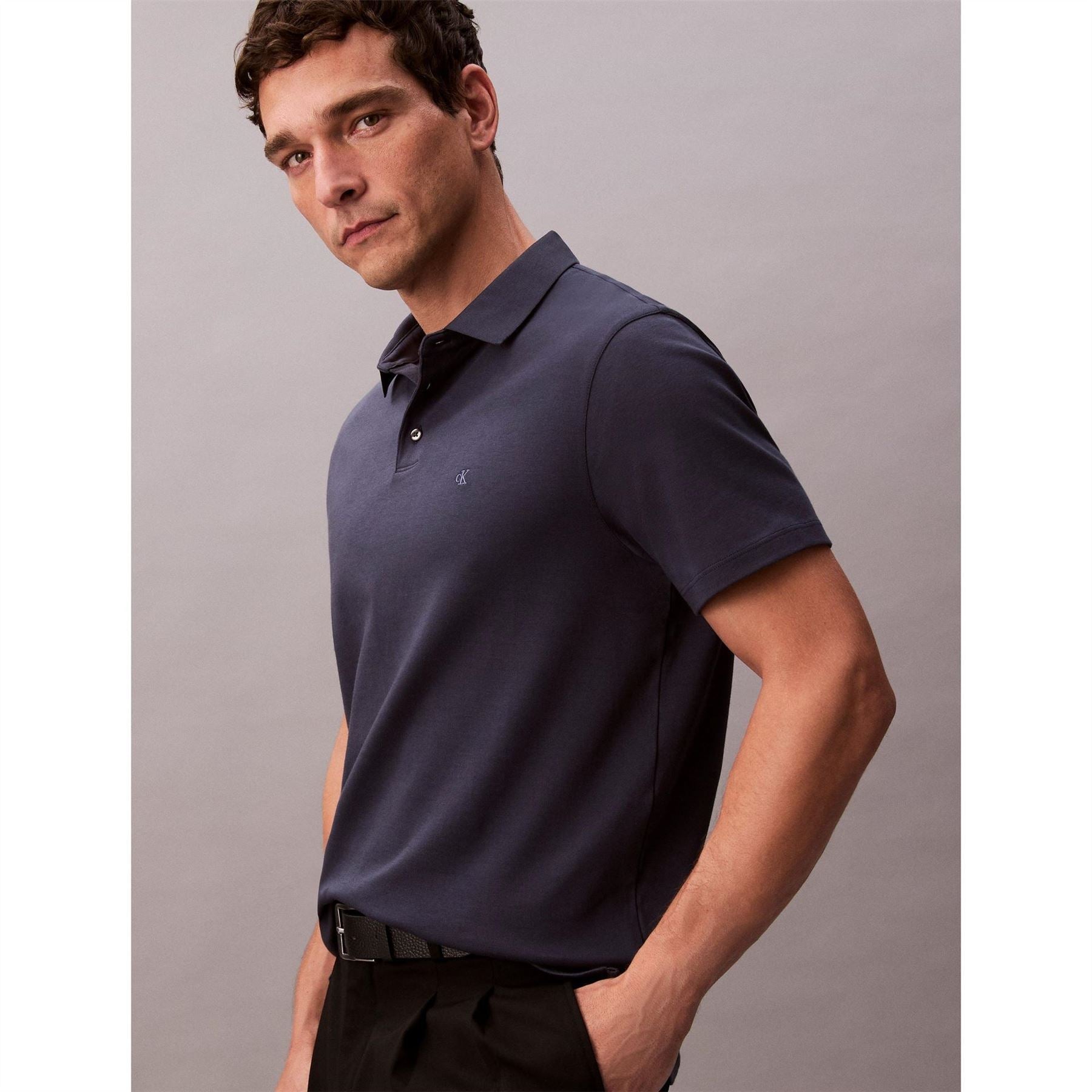 Calvin Klein Jeans Pima Collared Neck Short Sleeve Polo Shirt