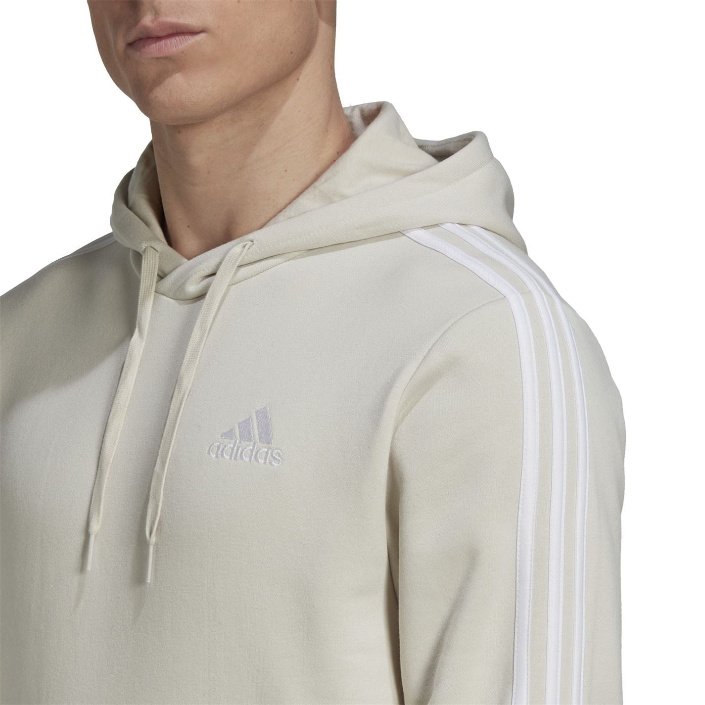 adidas Mens Fleece 3 Stripes Hoodie