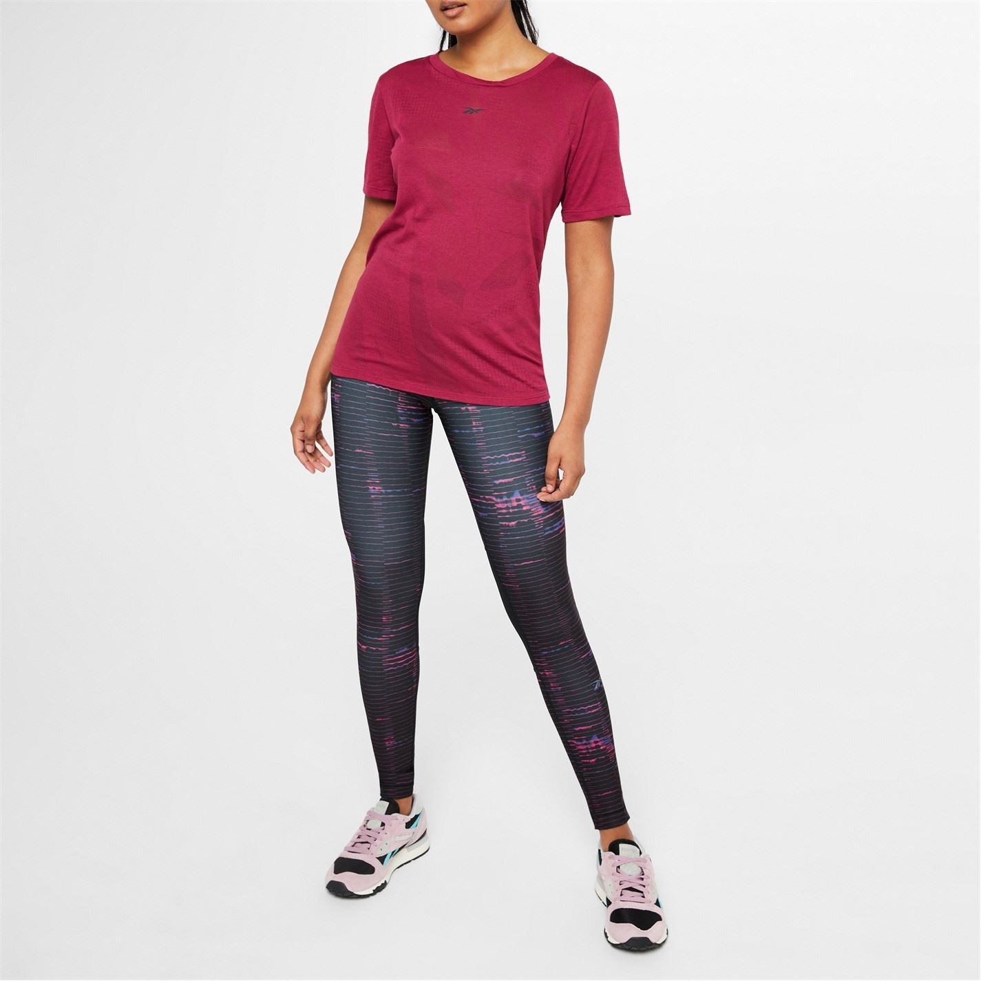 Reebok Womens Running Lux Bold Leggings Legging
