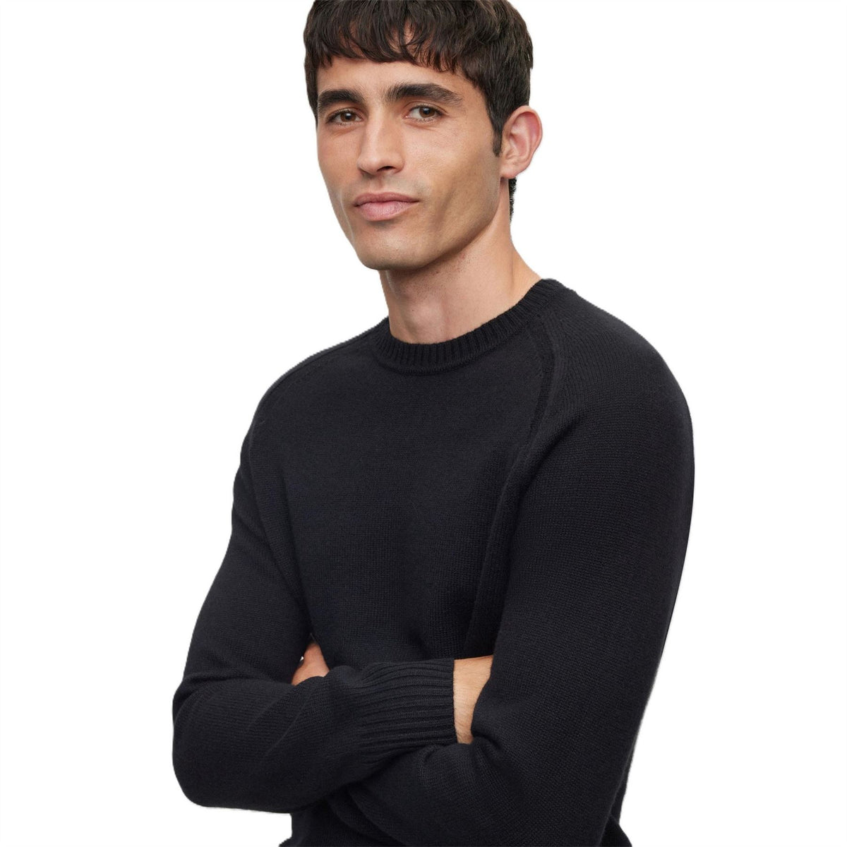 Boss Crew Neck Raglan Long Sleeve Sweater