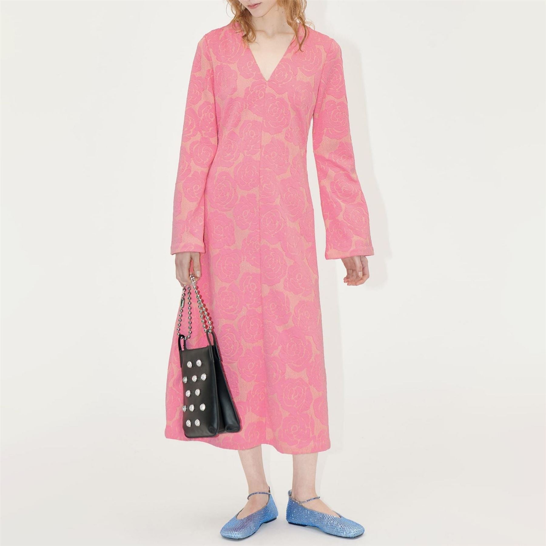 Stine Goya Sleeve V Neck Dress