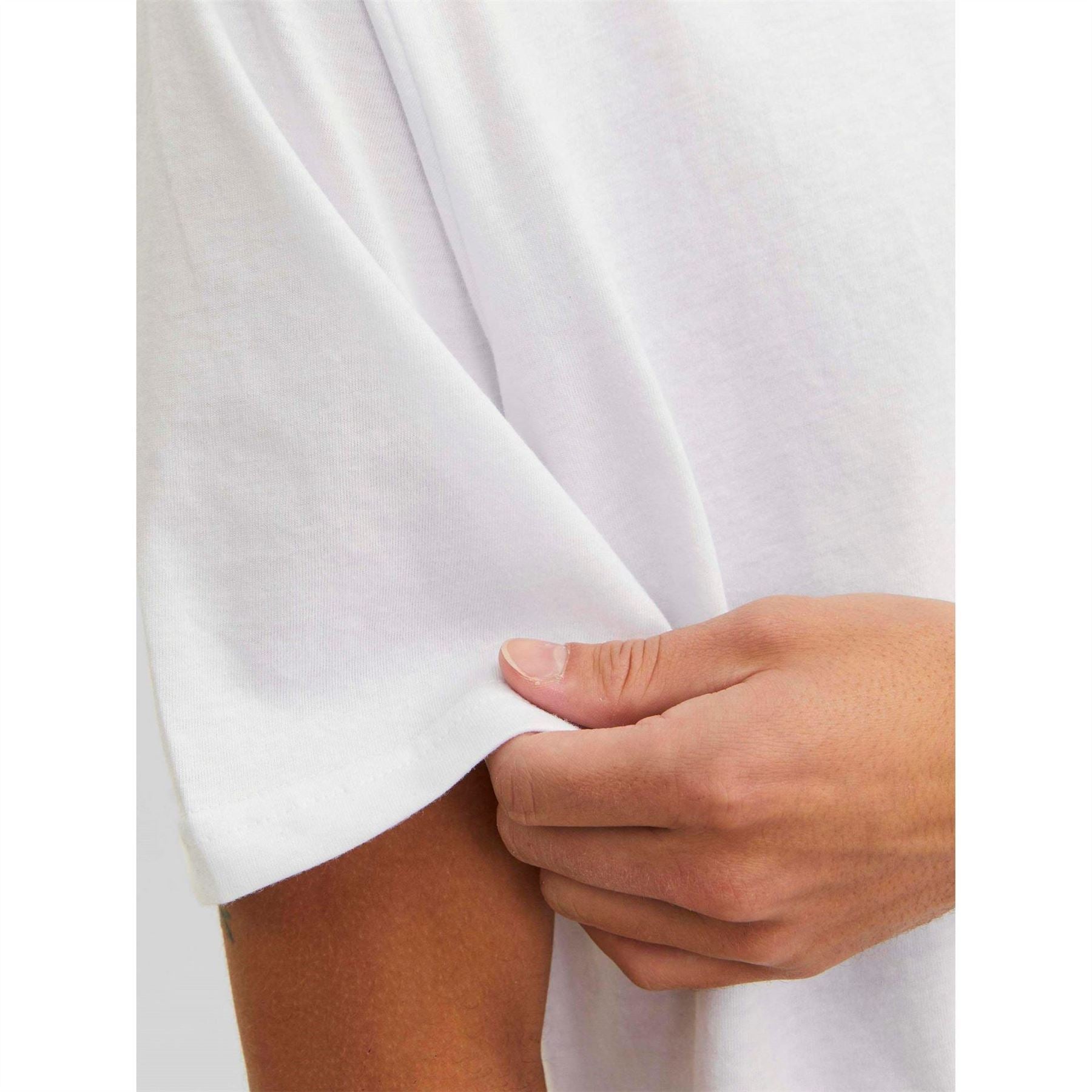 Jack and Jones Mens 3 Pack Short Sleeve T-Shirt