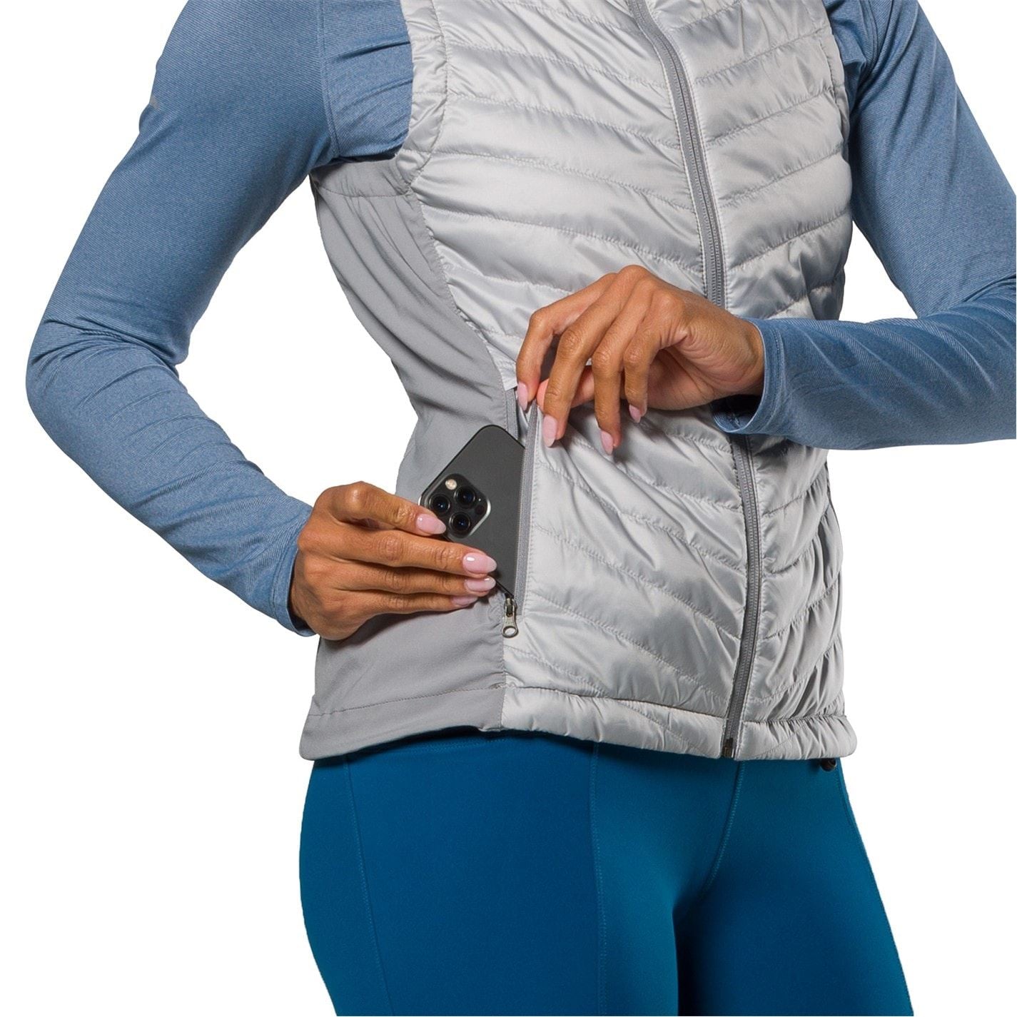 Nathan Solid Patterned Zipped Pocket Hybrid Performance Gilet