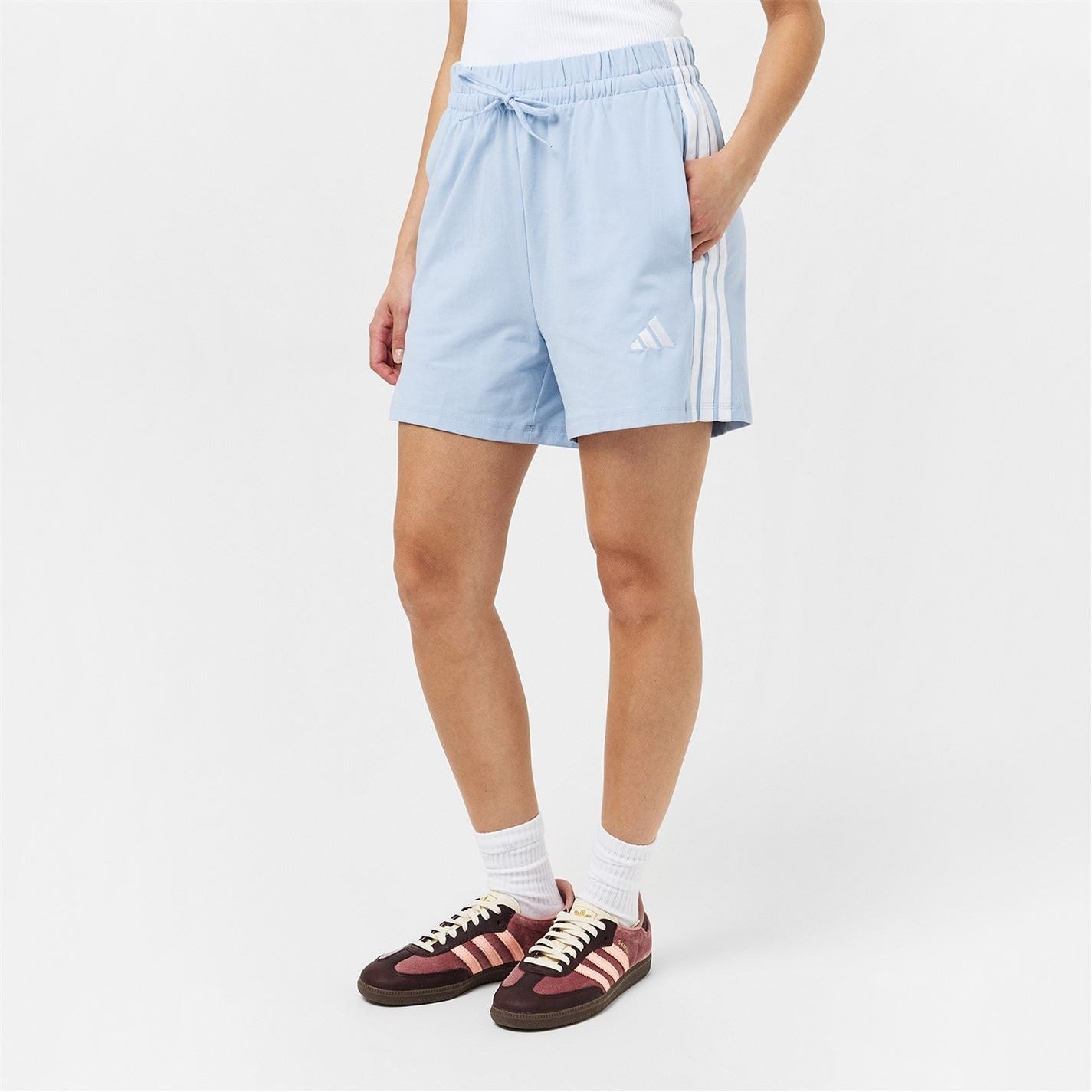 adidas Womens Essentials 3 Stripe Shorts