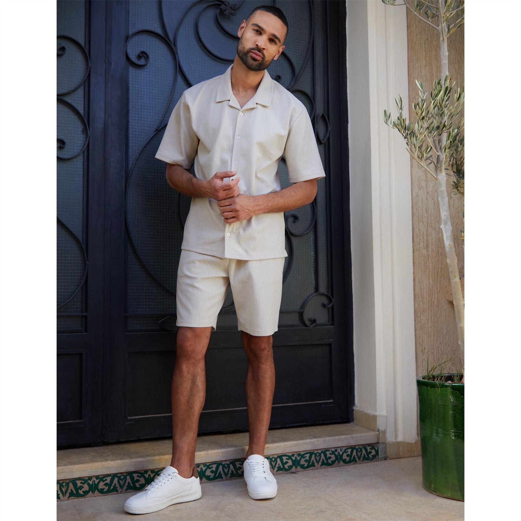 Threadbare Ribbed Bermuda Chino Shorts