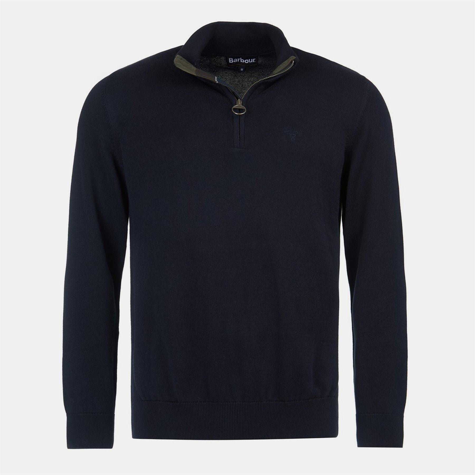Barbour Half Zip Cotton Knitted Jumper