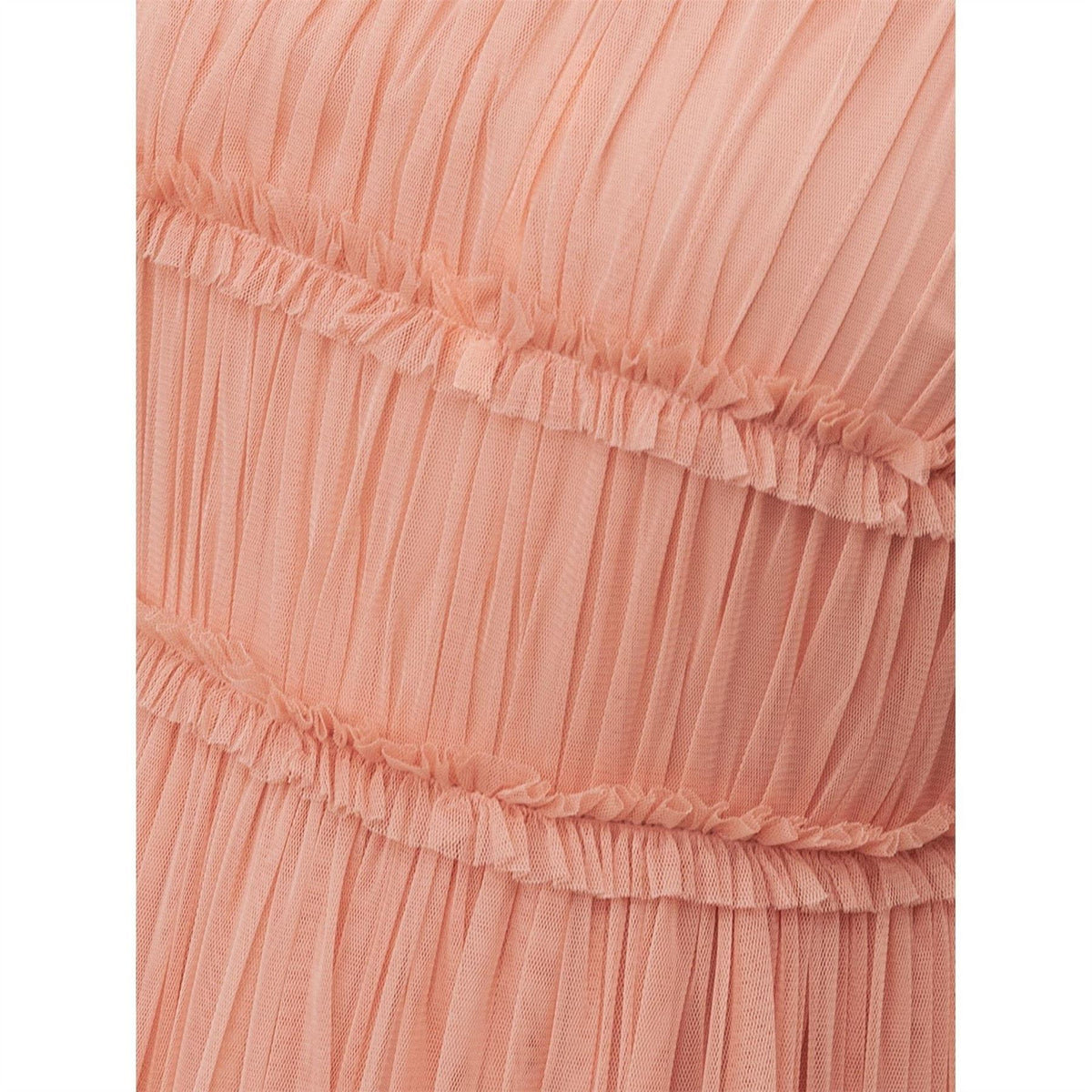 Anaya With Love With Love Recycled Peach Tulle Square Neck Strappy Maxi Dress