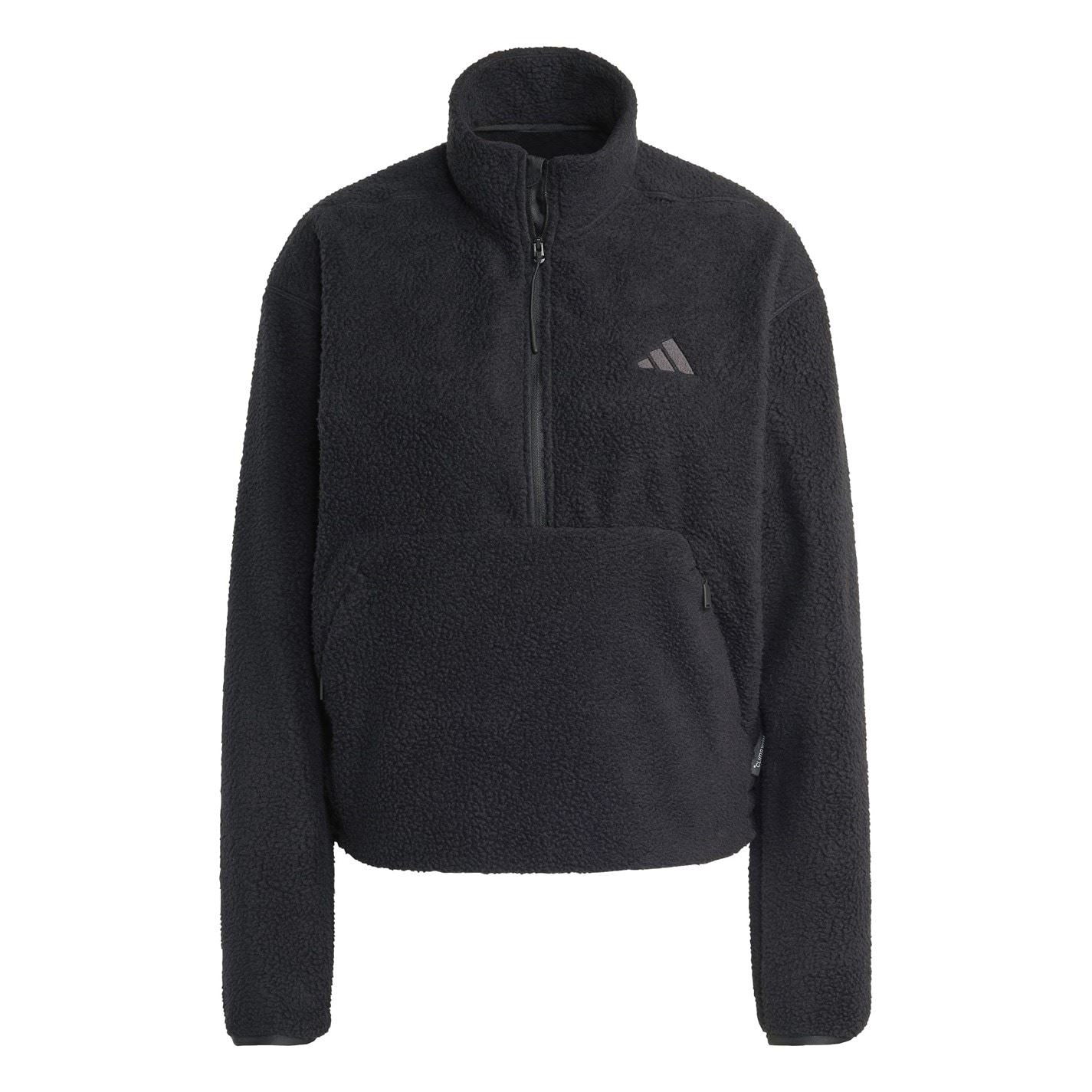 adidas Half-Zip Funnel Neck Long Sleeve Sweatshirt