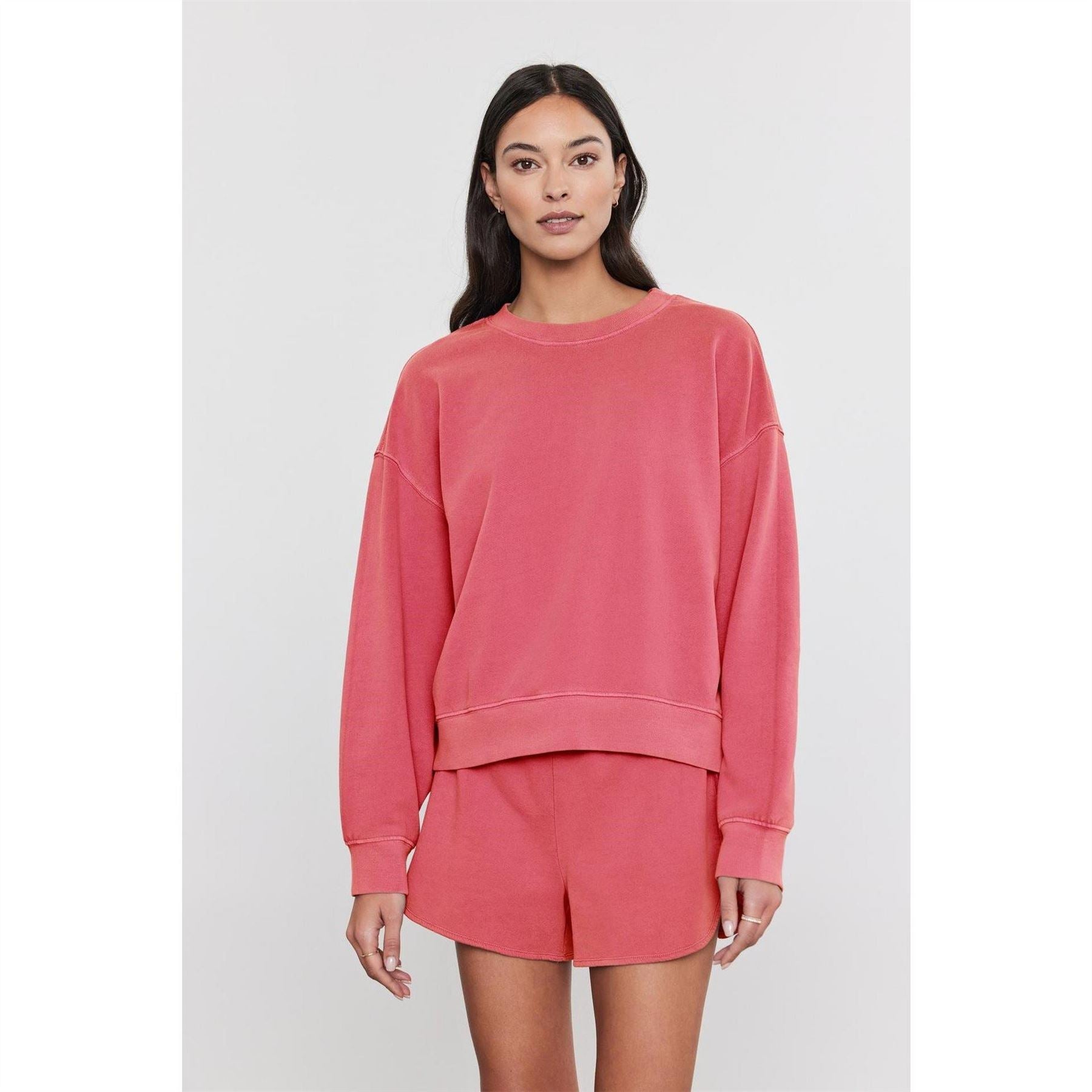 Velvet by Graham and Spencer Regular Fit Drop Shoulder Long Sleeve Sweatshirt