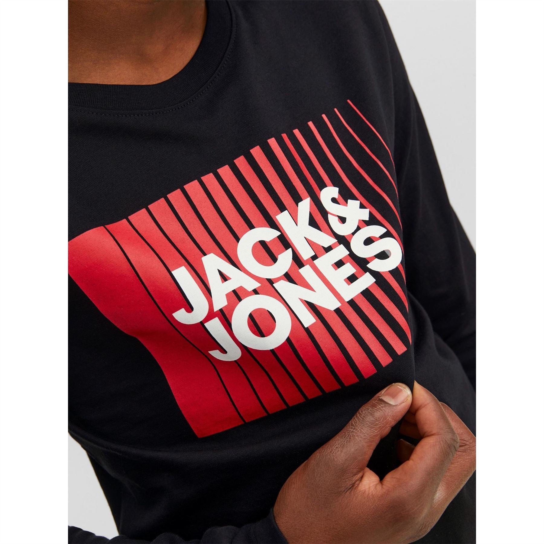 Jack and Jones Junior And Junior Logo Long Sleeve Regular Fit T-Shirt