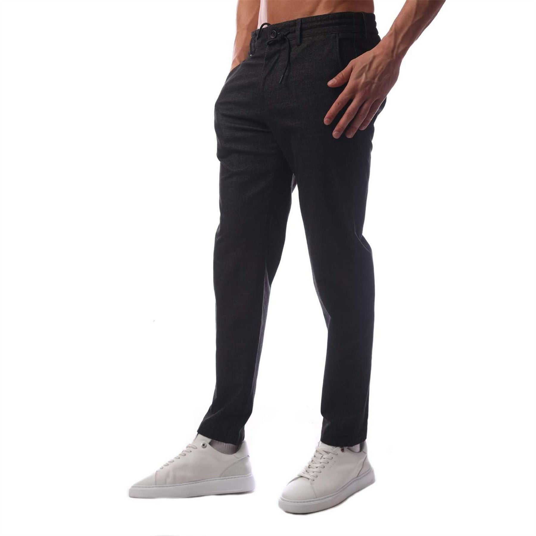 Boss Genius Solid Patterned Slim Trousers