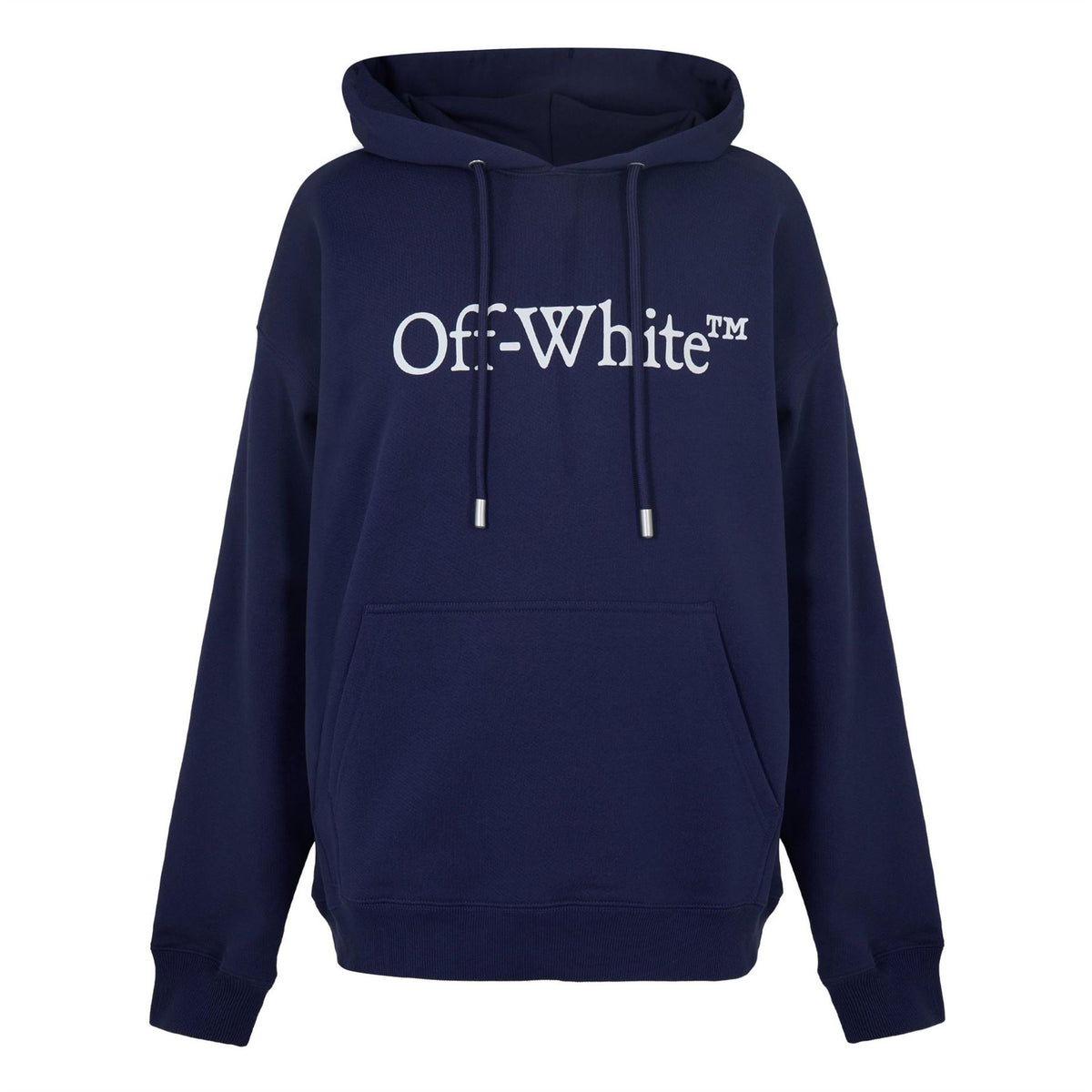 Off White Lacoste Lettering Hooded Long Sleeve Sweatshirt