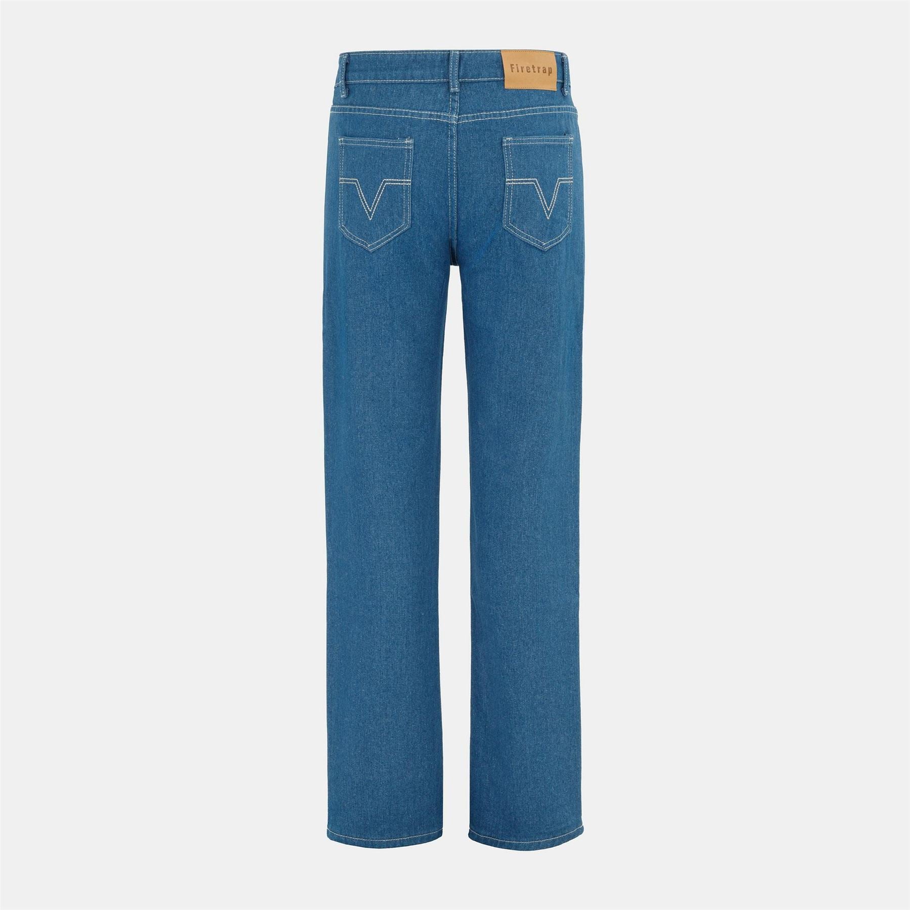 Firetrap Cotton Mid Rise Straight Leg Jeans