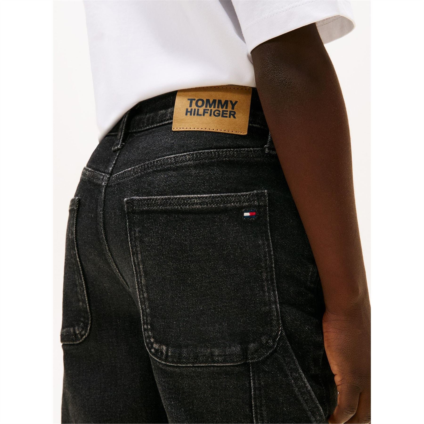 Tommy Hilfiger Wide Leg Relaxed Fit Mid Rise Jeans
