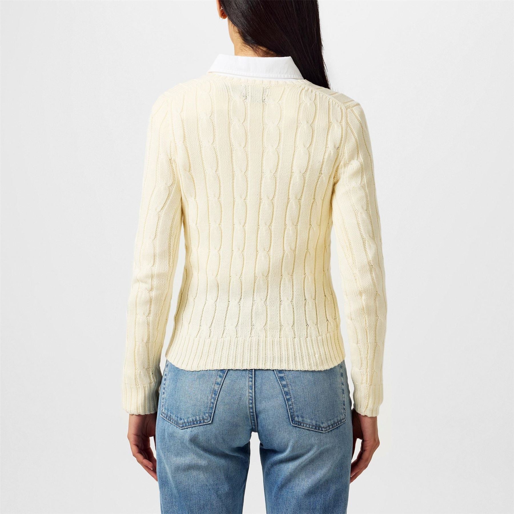 Polo Ralph Lauren Cable Knit V Neck Jumper