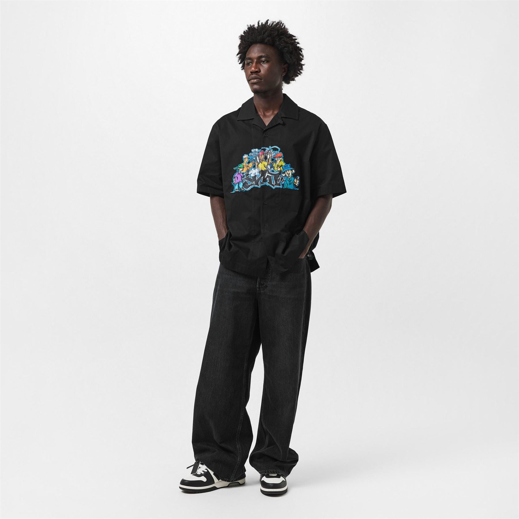 Off White Holiday Shirt, Holiday Themed