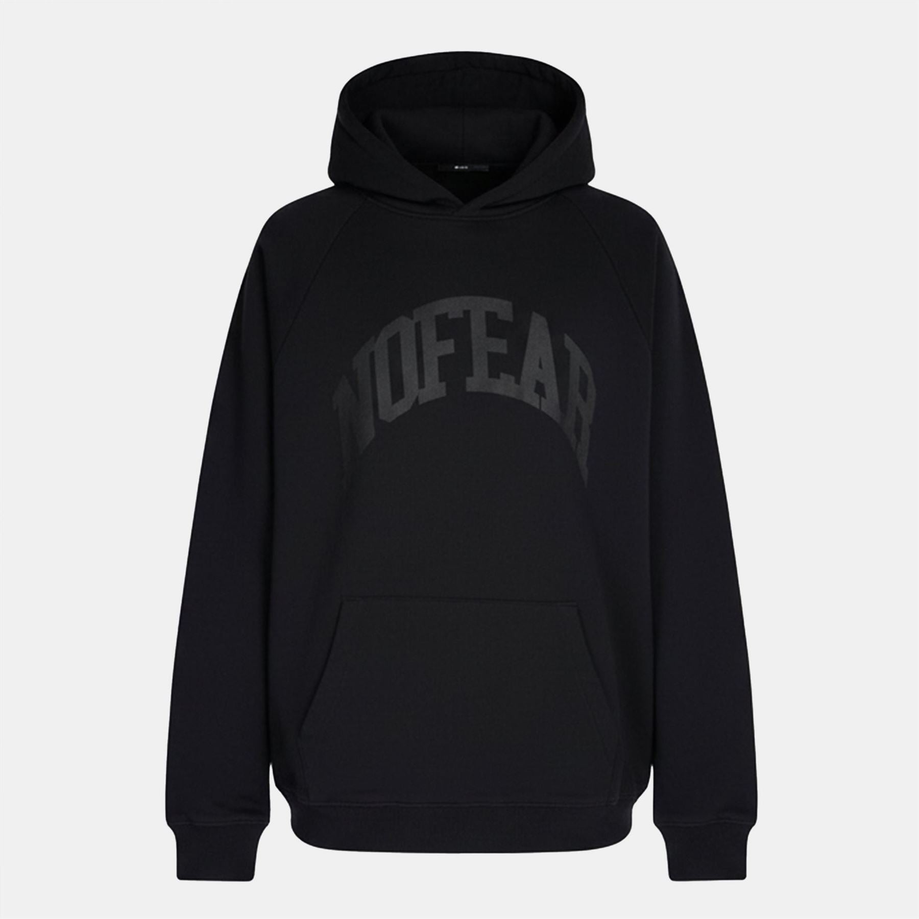 No Fear Lettering Hooded Neck Raglan Sleeve Sweatshirt
