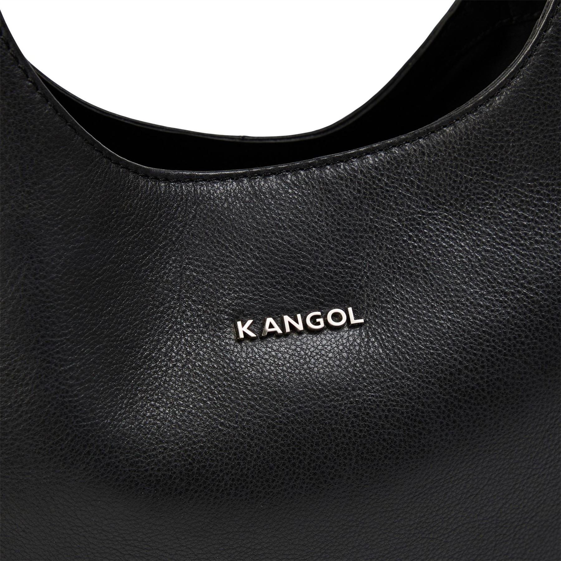 Kangol Studded Hobo Handbag with Detachable Strap