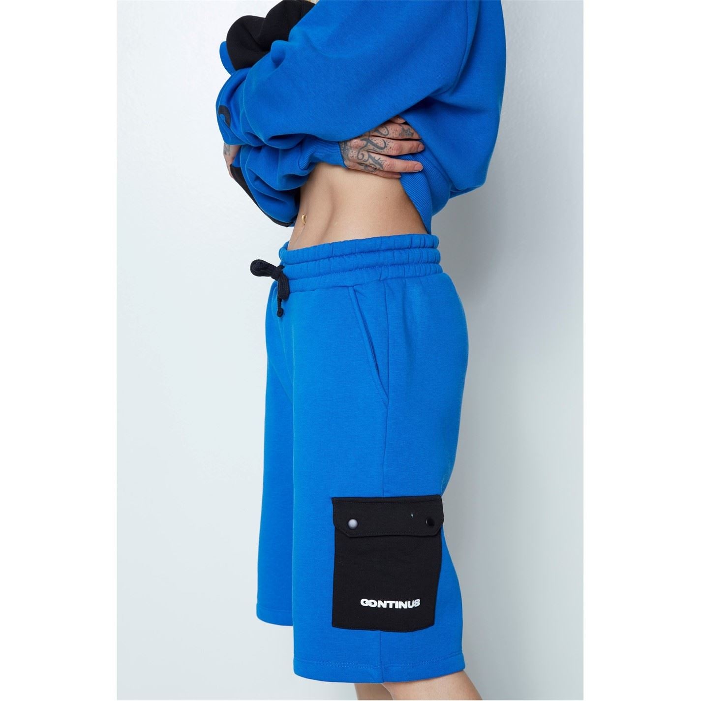 Hype Cargo Solid Patterned Shorts