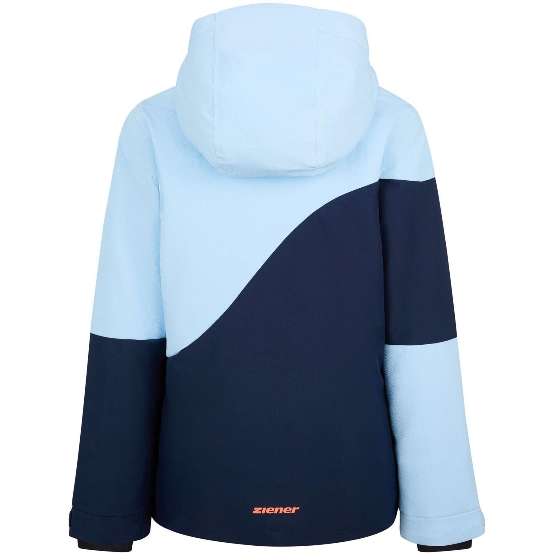 Ziener Avine Color Block Hooded Ski Jacket with Logo Badge