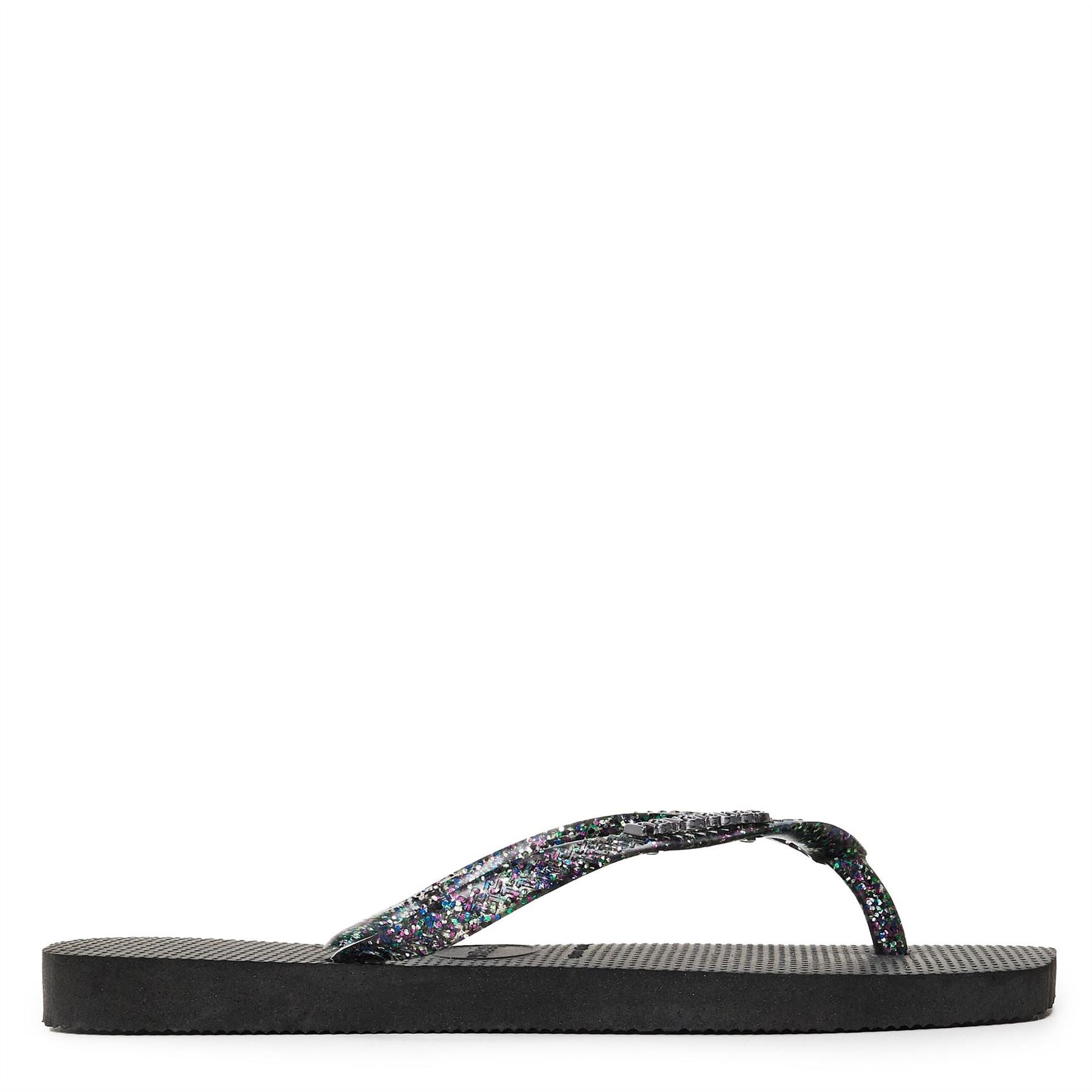Havaianas Square Logo Metallic Black Flip Flops