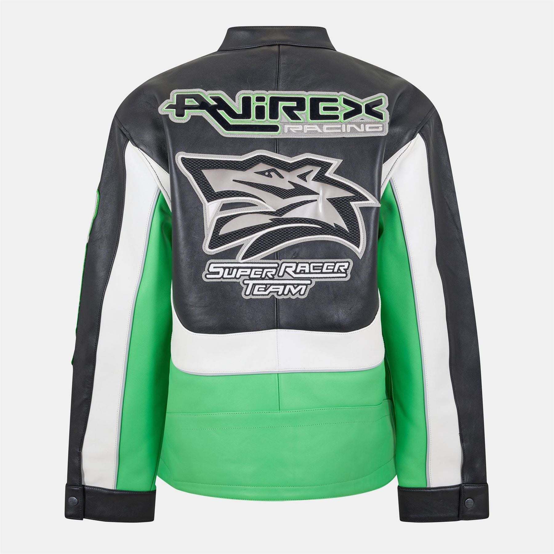 Avirex Lonewolf Snap Button Embroidered Bike Jacket