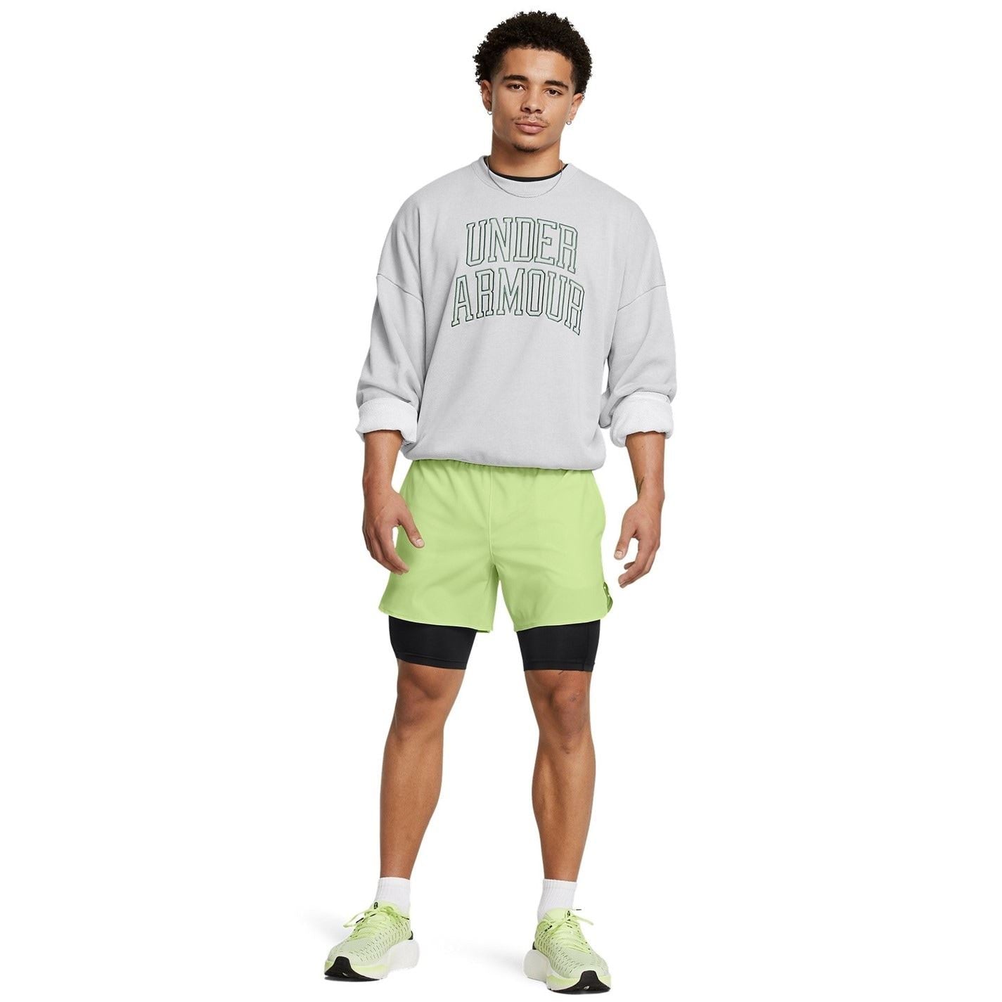 Under Armour Icon Crew Neck Ribbed Collar Long Sleeve Sweatshirt