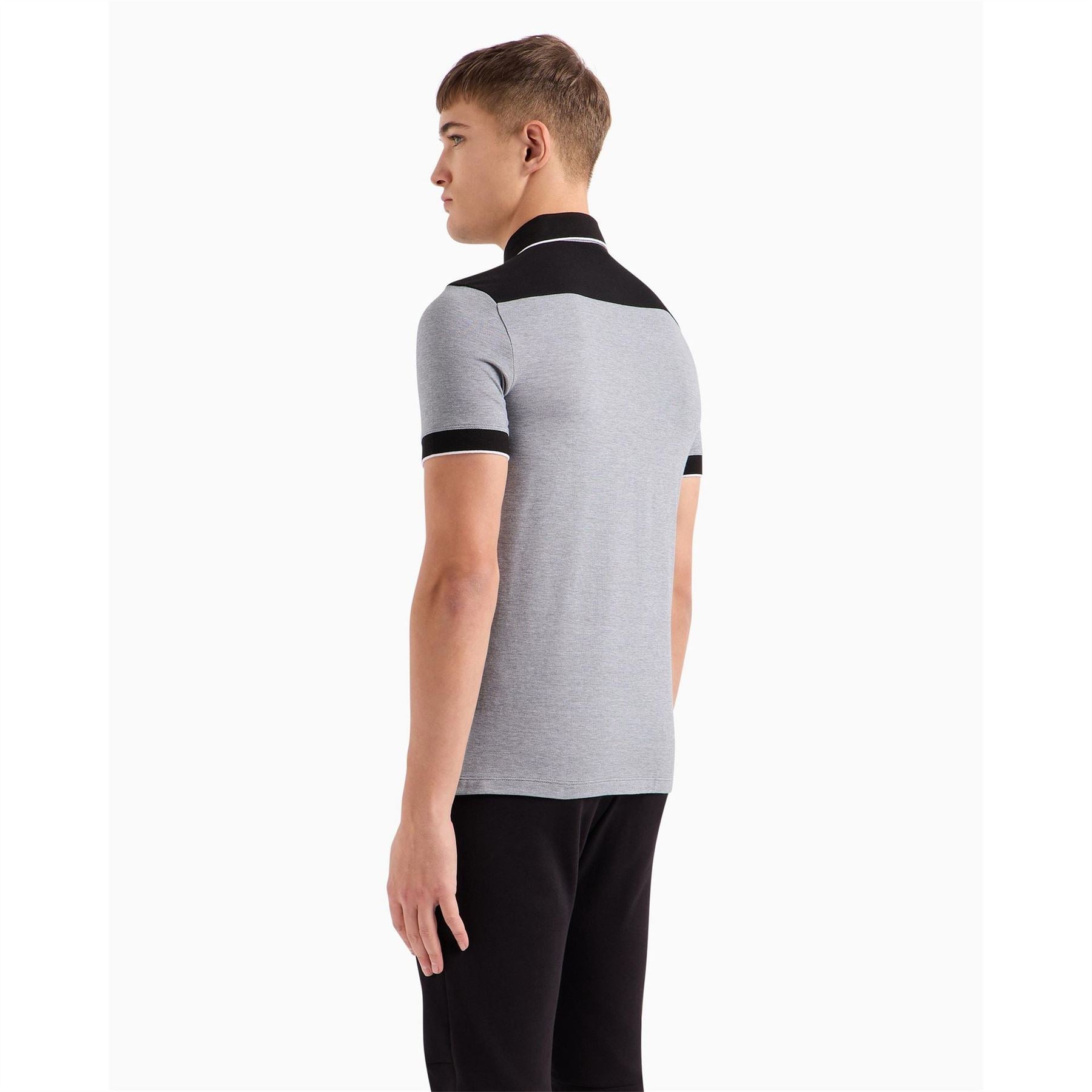 Armani Exchange Regular Fit Short Sleeve Polo Shirt