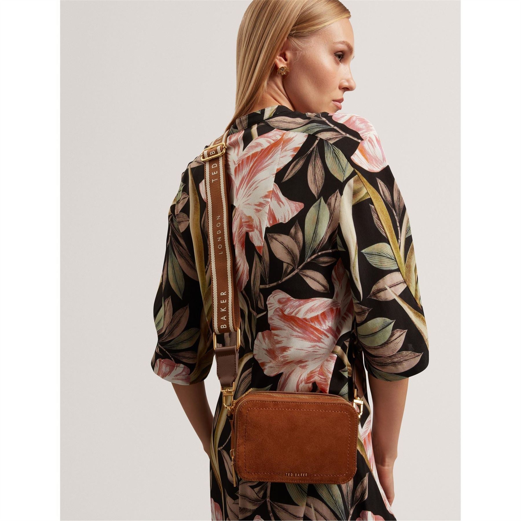 Ted Baker Rectangle Shape Camera Bag with Gold Tone Hardware