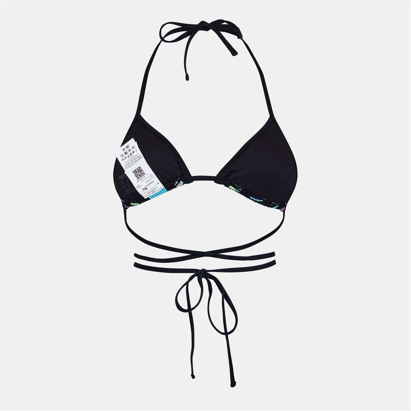 Puma Swim Wrap Tri Lettering Logo Print Bikini
