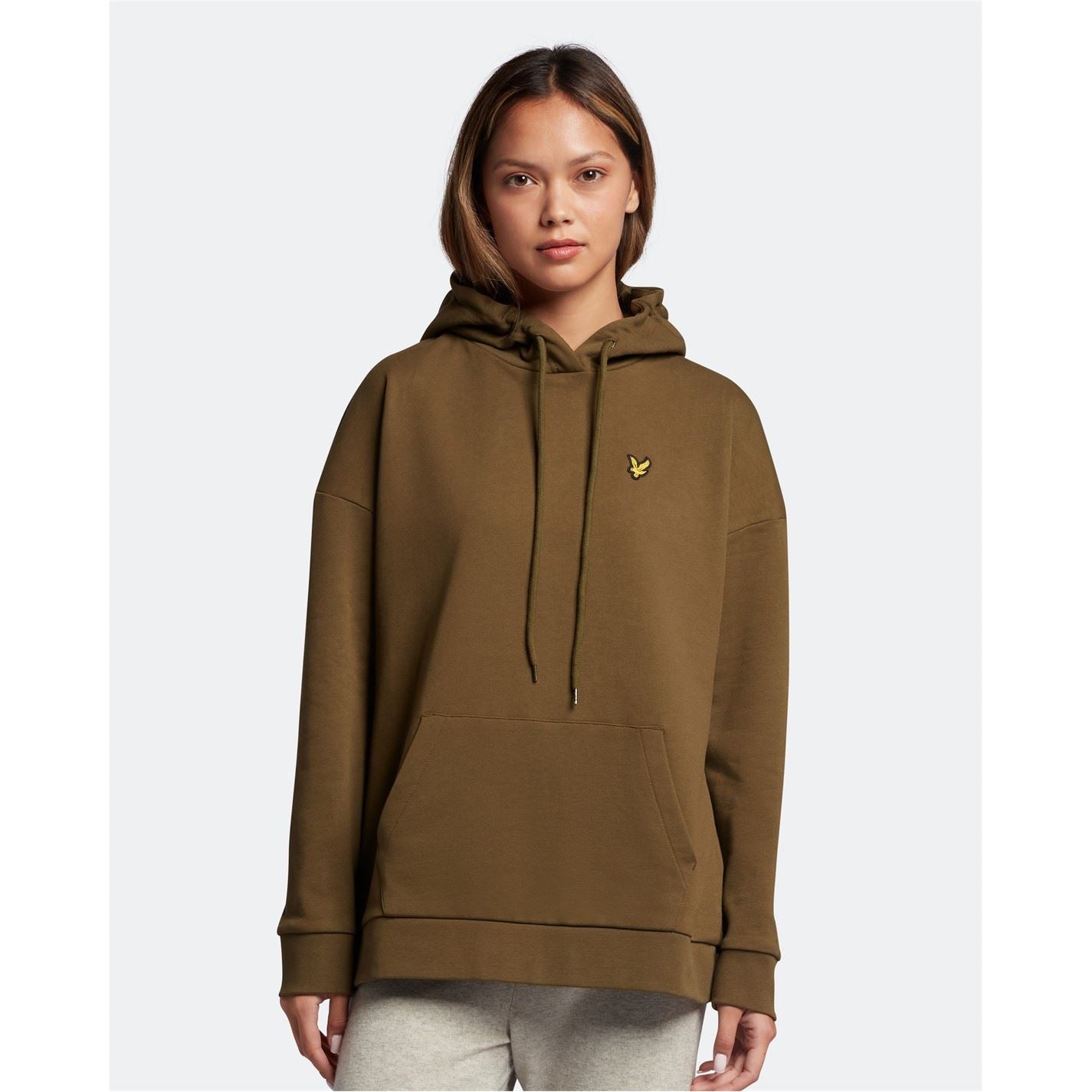 Lyle and Scott Ribbed High Neck Cropped Top With Knitted Sleeves