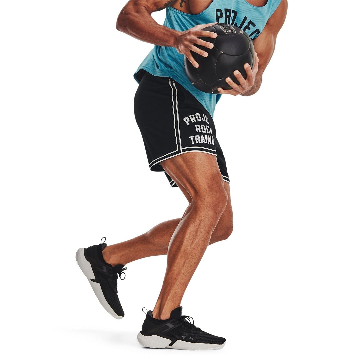 Under Armour Mens Armour Pjt Rck Penny Mesh Sts Tg Gym Shorts