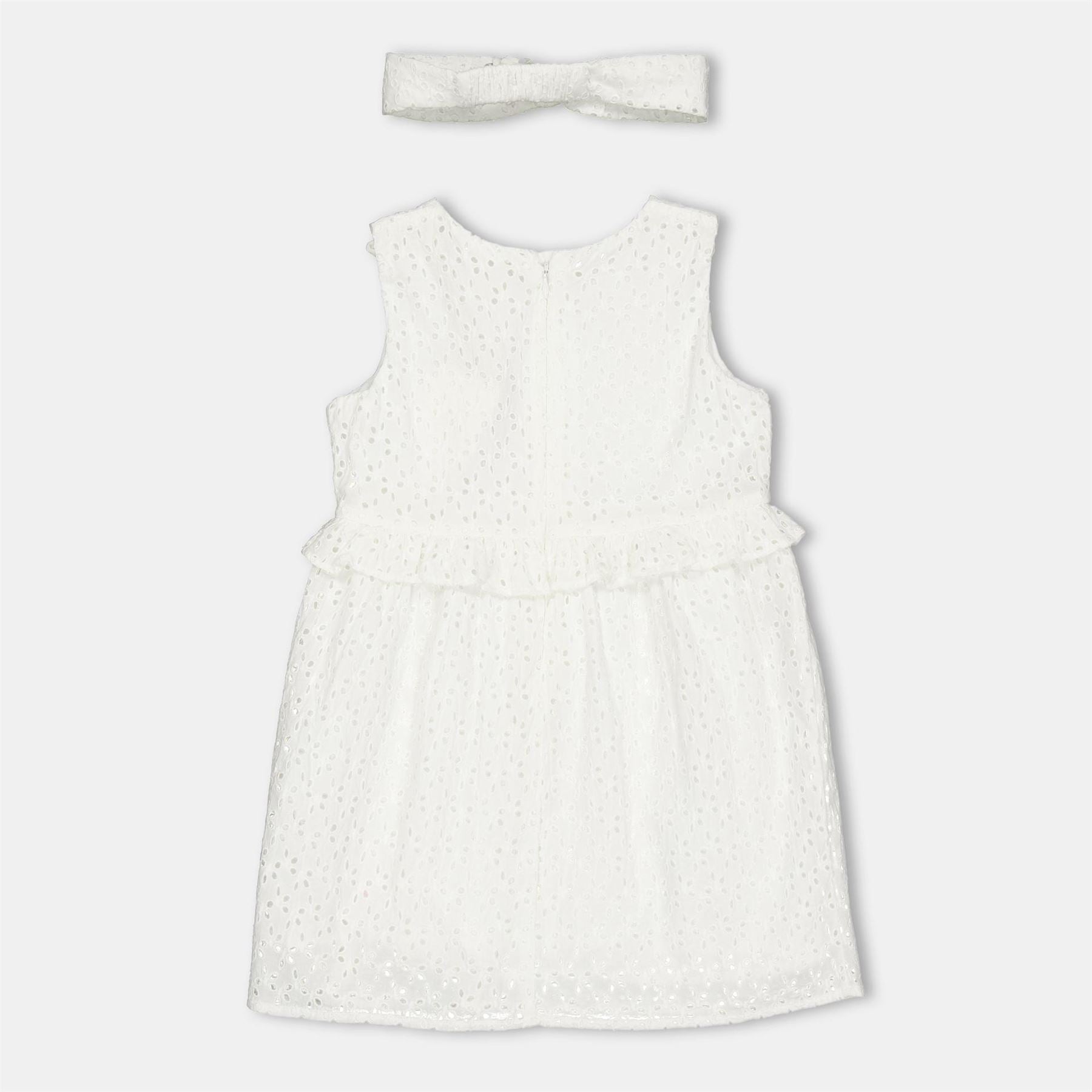 Carrement Beau Crew Neck Knee Length Babydoll Dress and headband Set