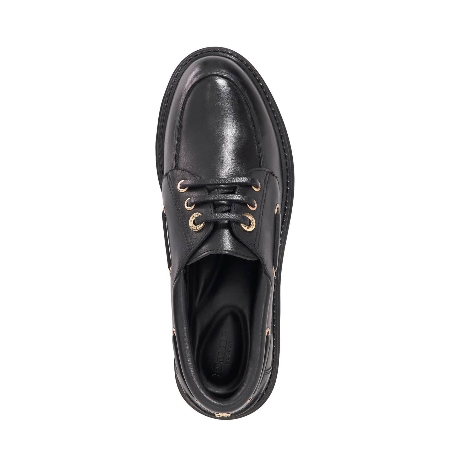 Dune London Glazit Lace Up Venetian Loafers with Lug Sole
