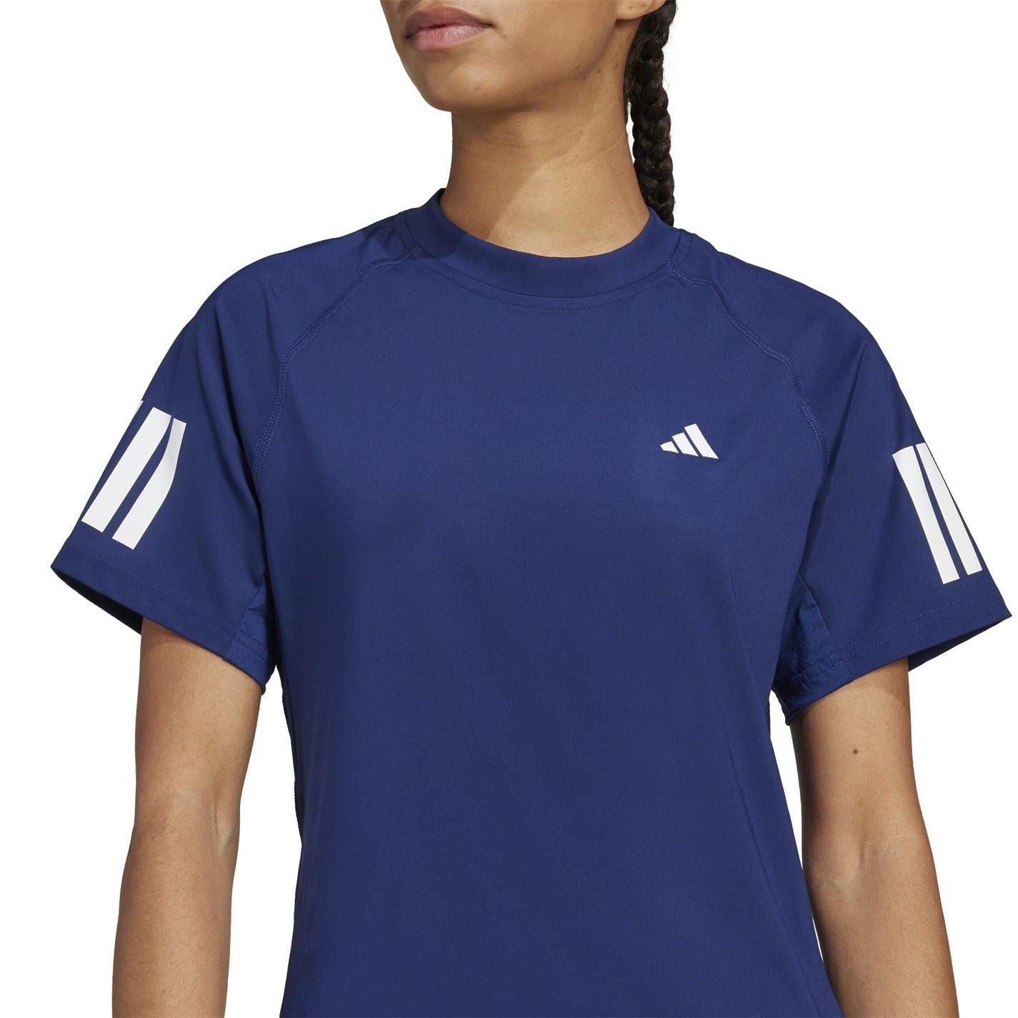 adidas Womens Club 3 Stripes Tennis Climacool T-Shirt